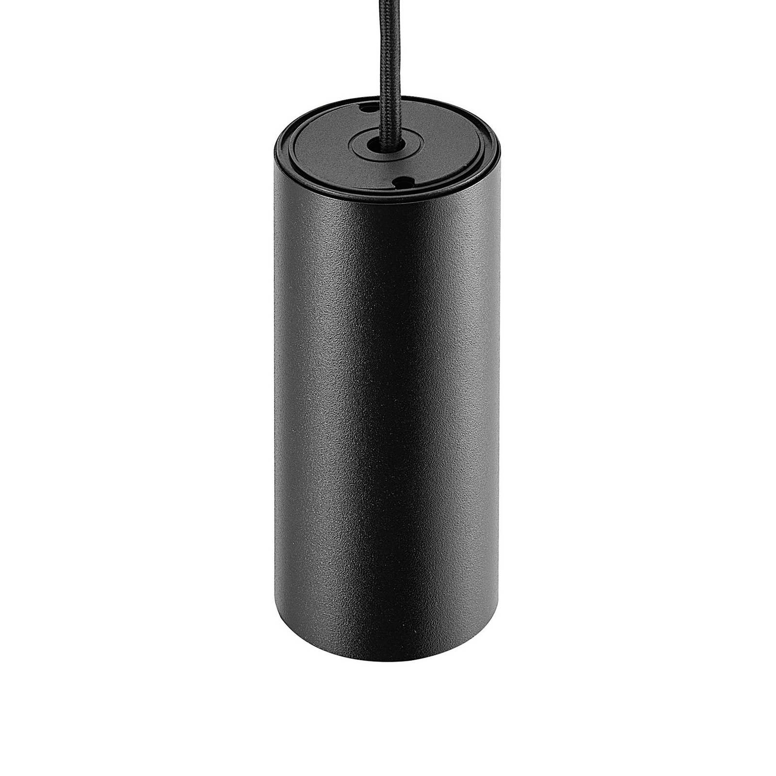 Lampa wisząca CAN, czarna, wysokość 15 cm, Ø 6 cm, metal, GU10