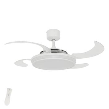 Vit LED-takfläkt Fanaway Evo 1 med ljus