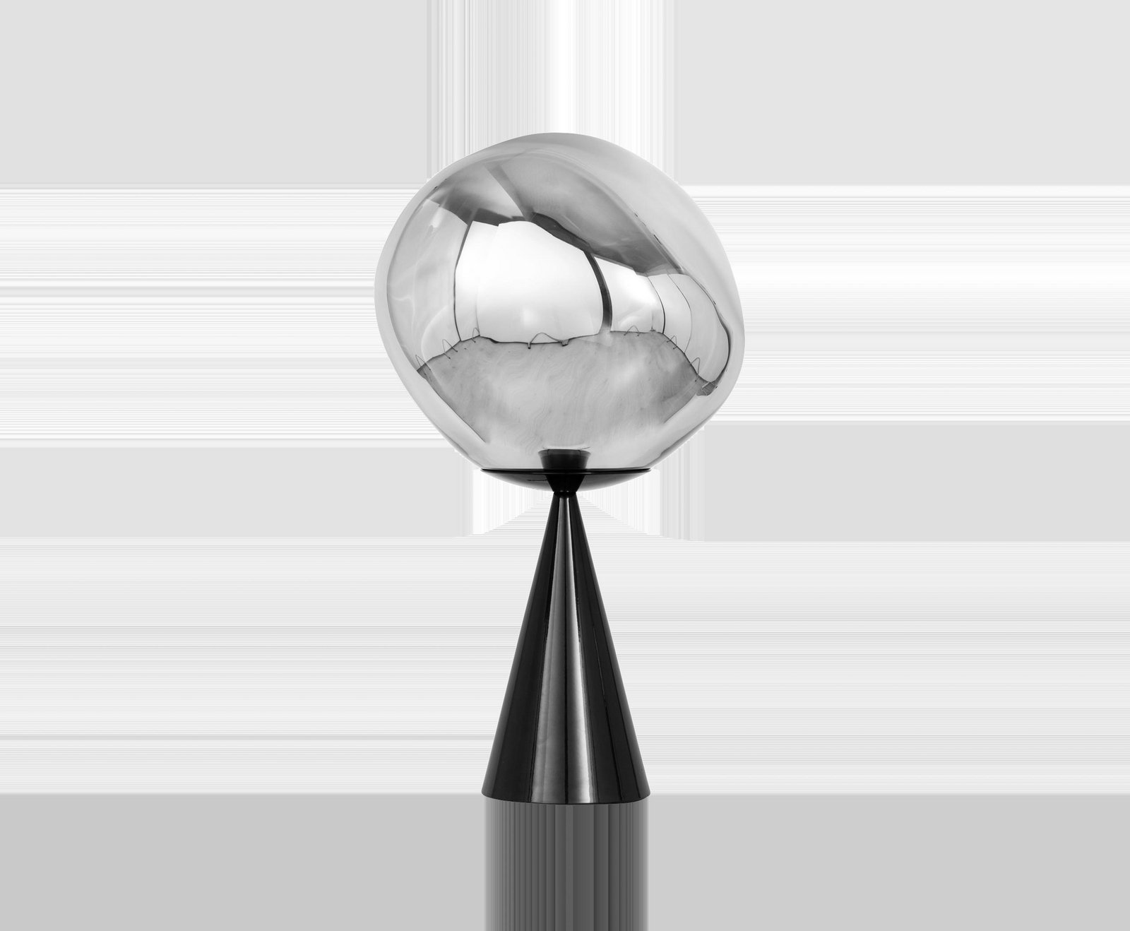 Melt Cone Fat Veioză Silver/Black - Tom Dixon