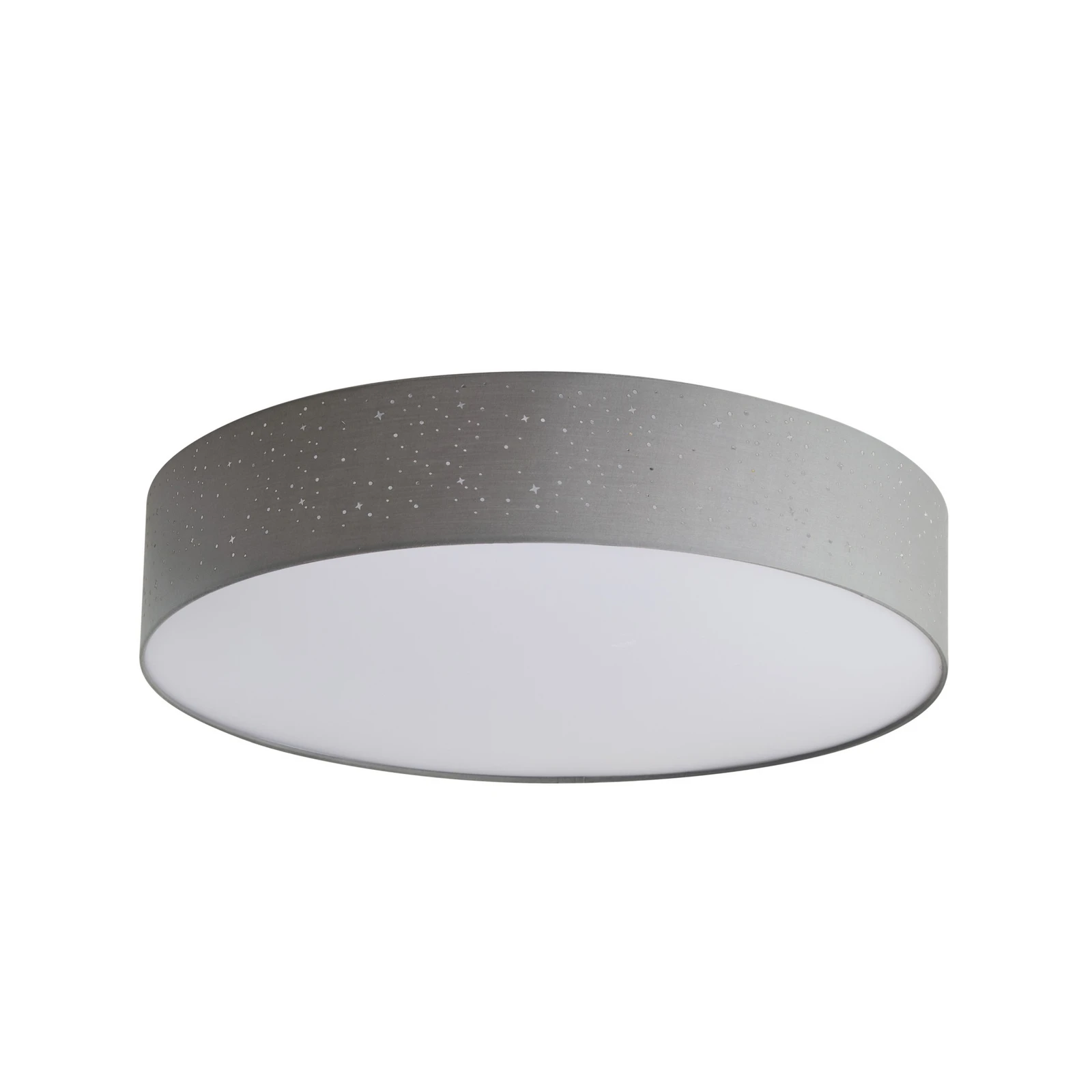 Lindby Plafonieră LED Ellamina, 60 cm, gri deschis, textil