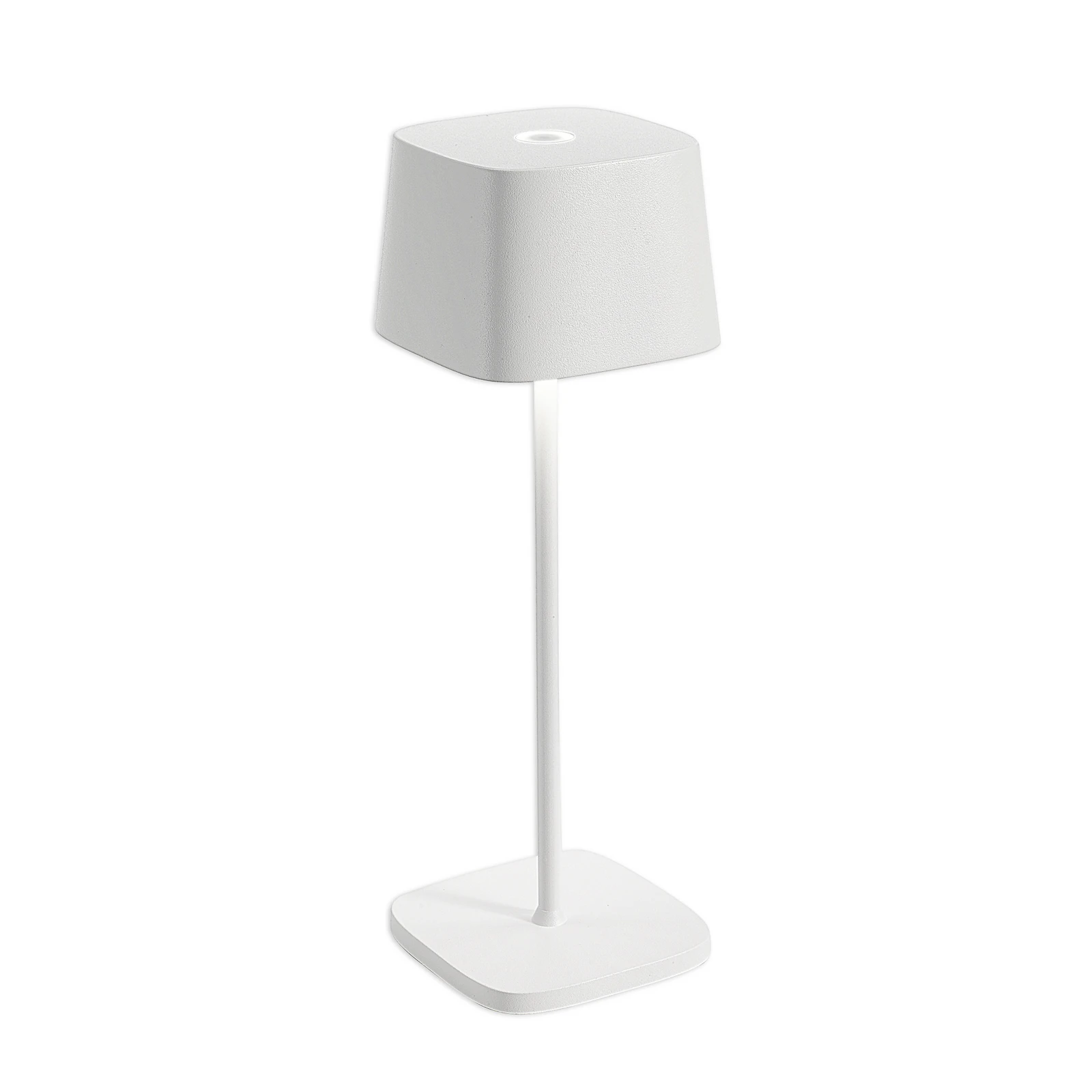 Zafferano Ofelia 3K ładowalna lampa stołowa IP65 biała