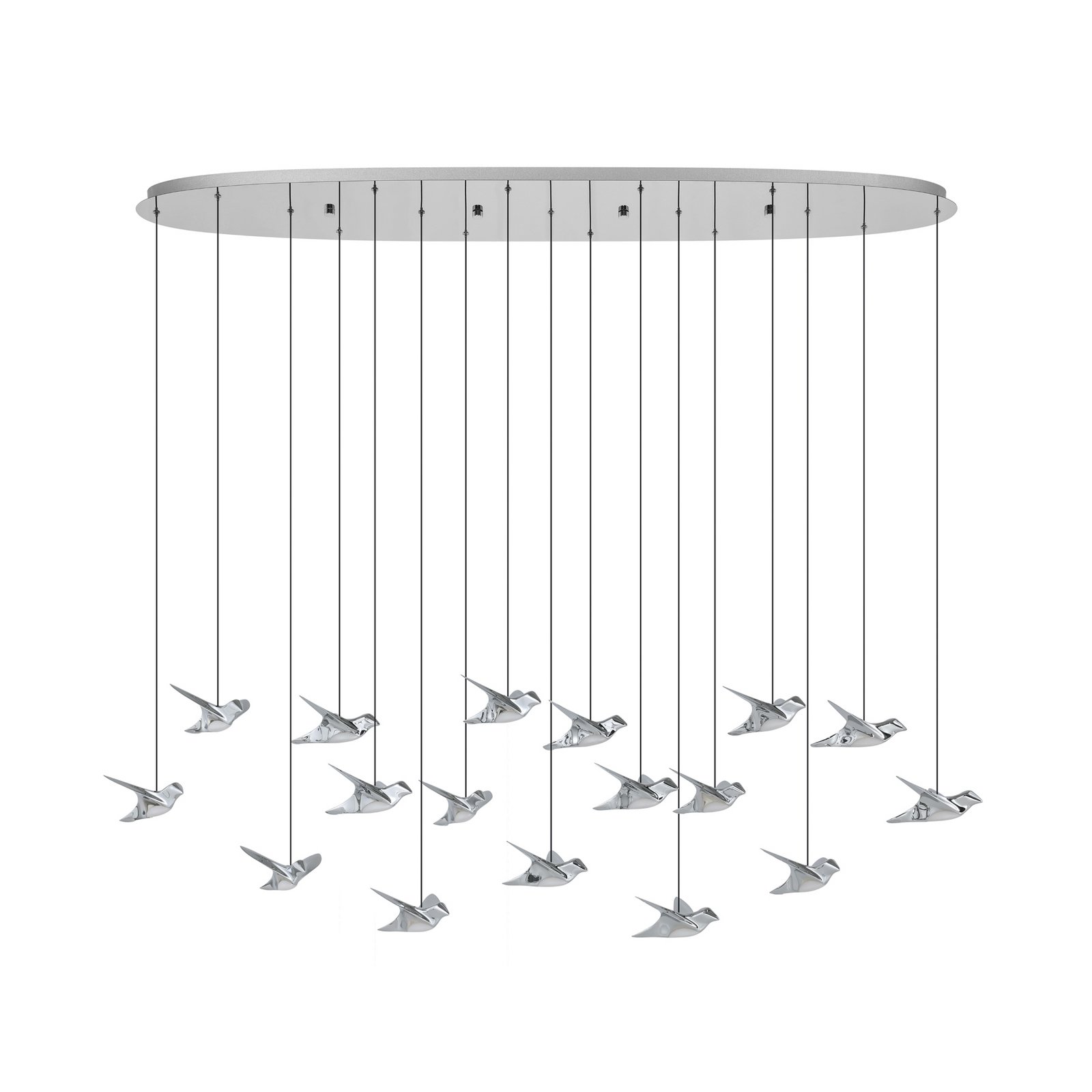 EGLO Stars Of Light Lampă suspendată LED Paratebueno crom 17-fl.