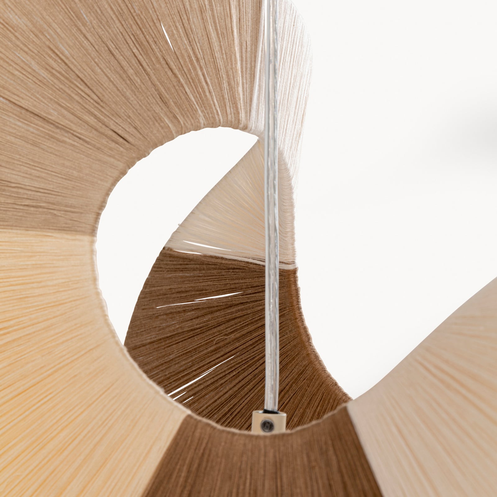 KARE Sella pendant light, beige, cotton/steel, G9 KARE Sella pendant light, beige, cotton/steel, G9