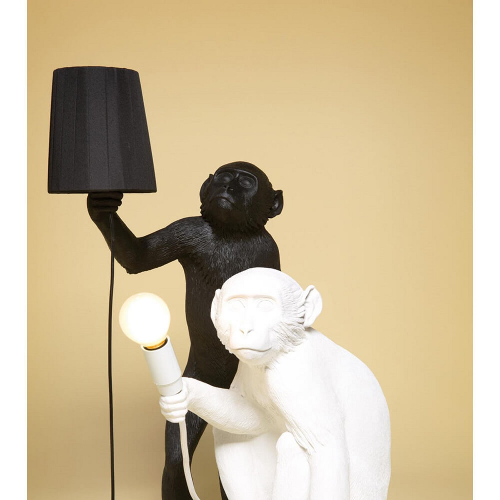 Monkey Standing Outdoor Table Lamp Black - Seletti