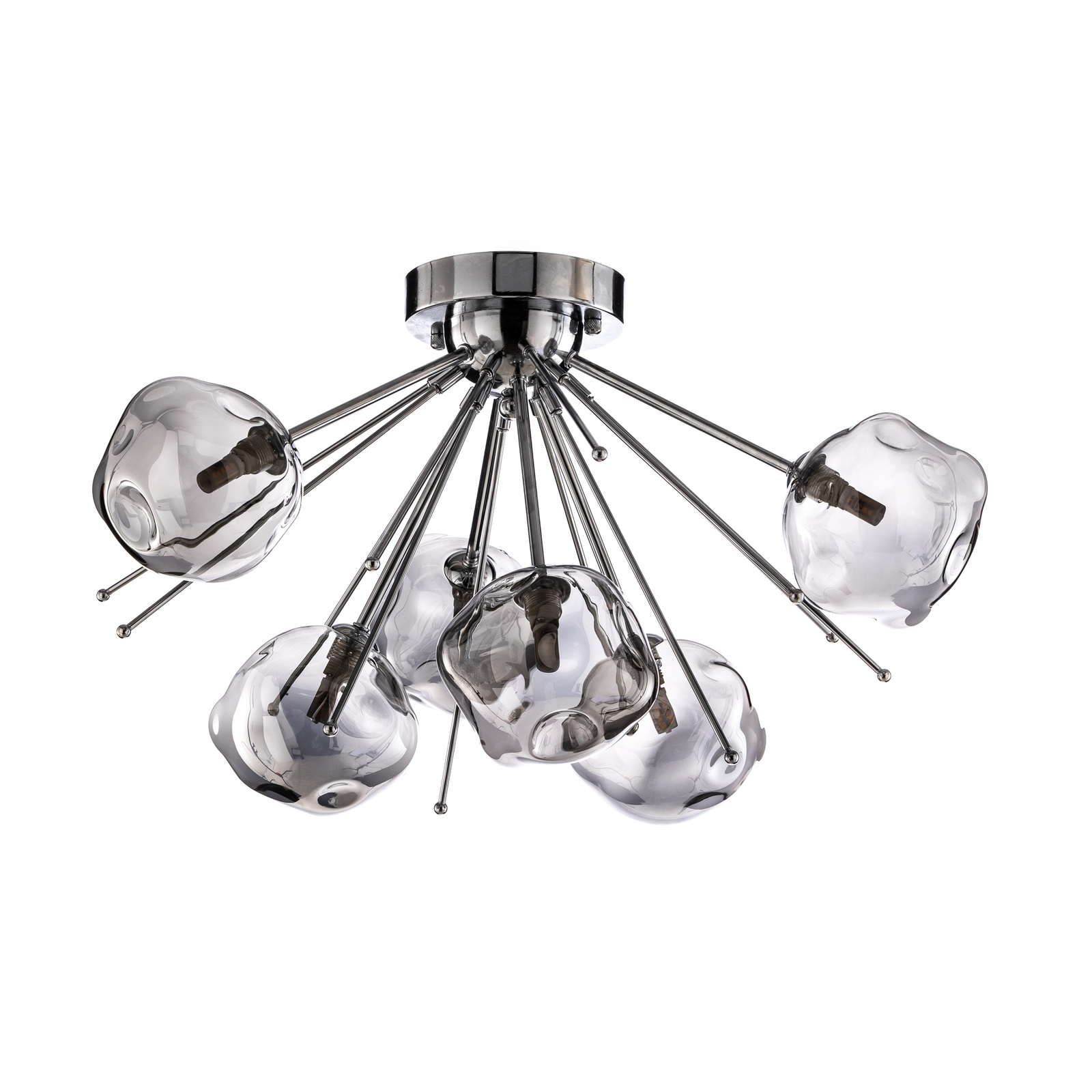 AR-1777-6K ceiling light 6 lampshades, chrome