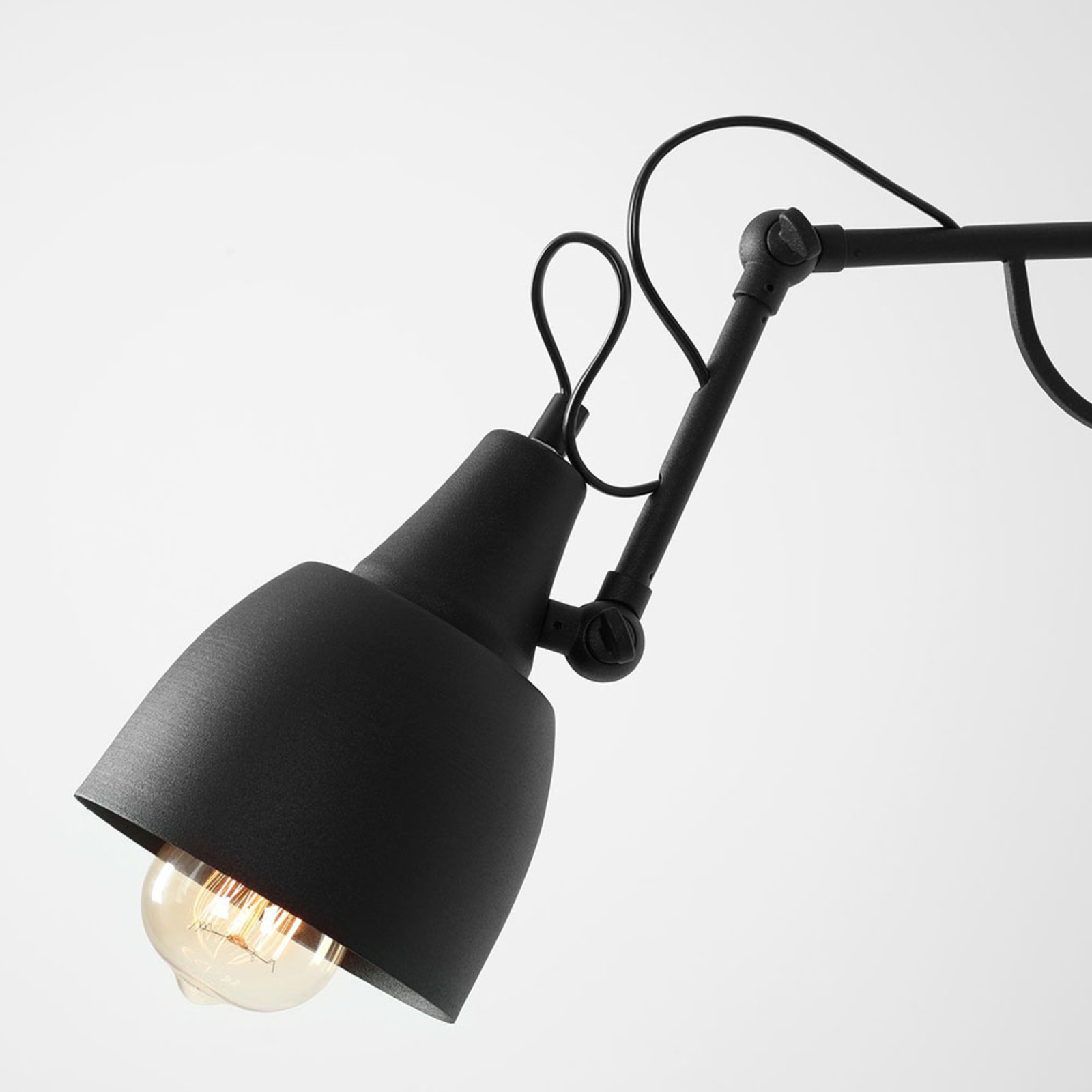 Wandlamp 1002 met stekker, 2lamps, zwart Lampen24.nl
