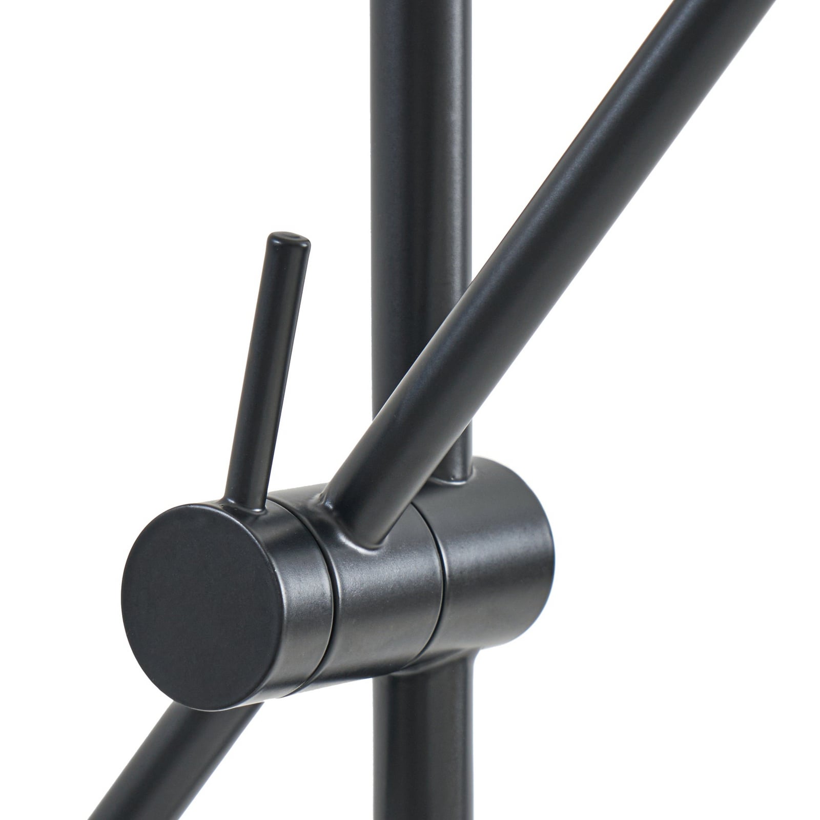 Vilo Stehleuchte, GU10, schwarz, beweglich, Höhe 153 cm, Metall - Lindby