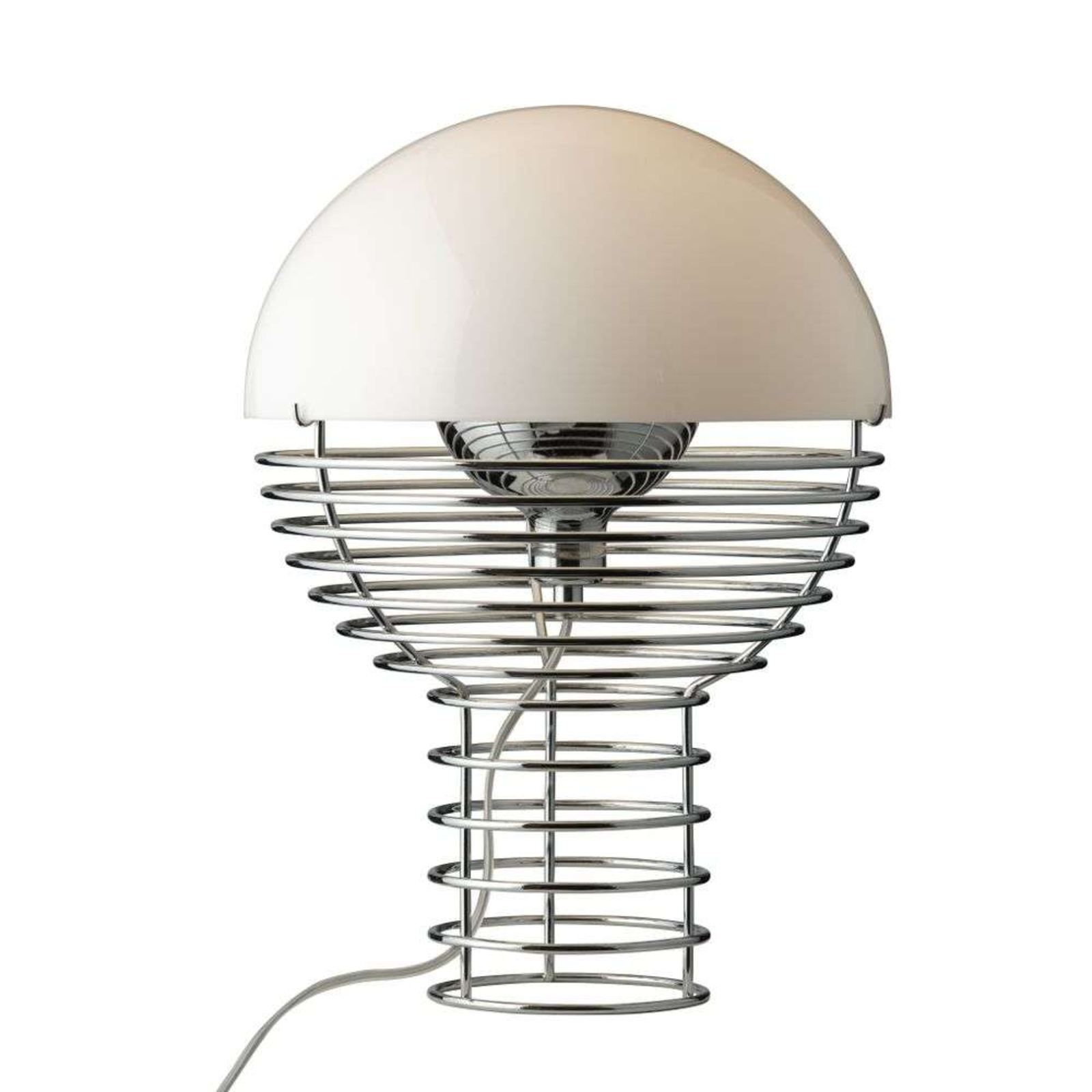 Wire Table Lamp Ø30 Chrome/White - Verpan