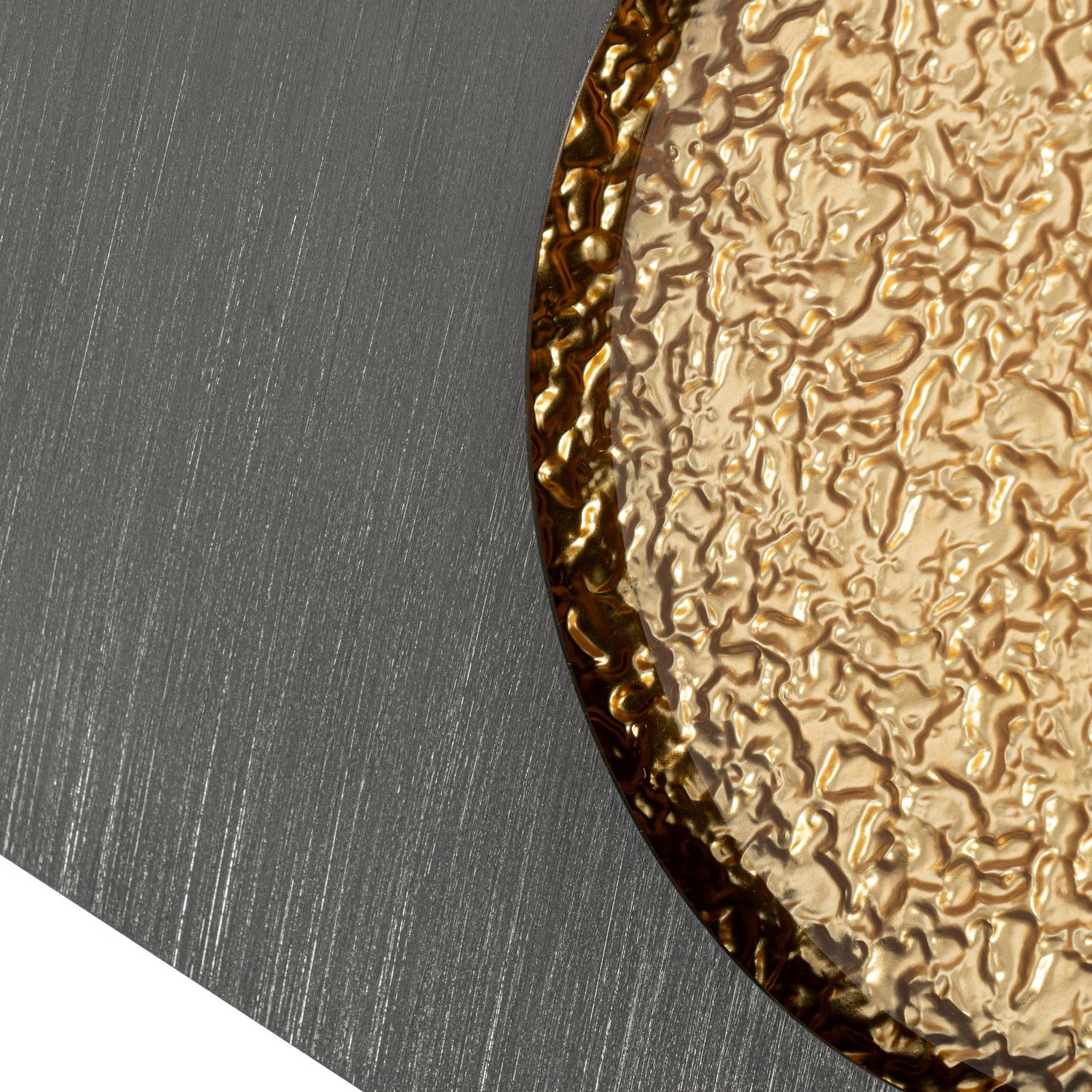 Applique murale LED Delin gris/doré 55 x 55 cm à intensité variable - Lucande