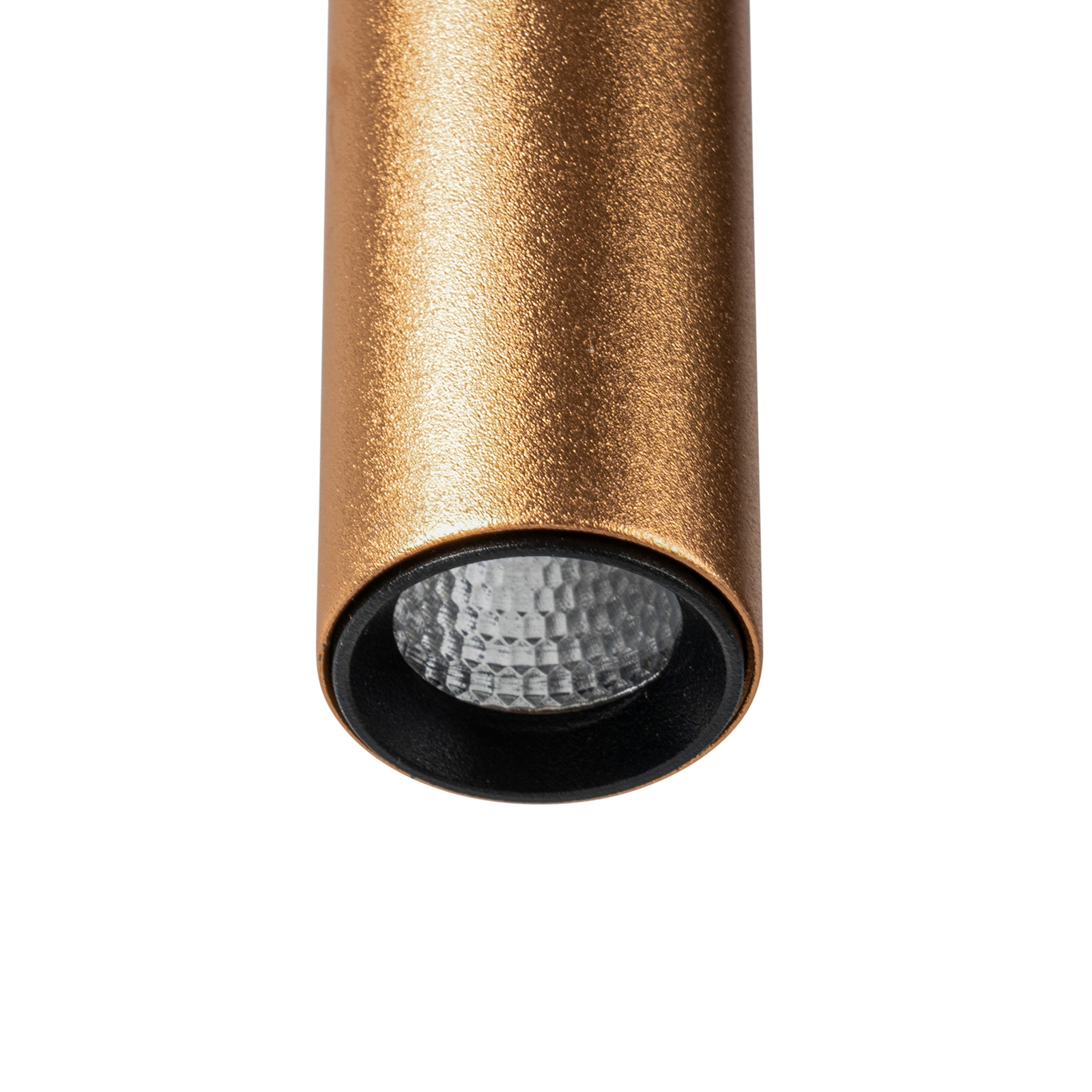 Lindby LED pendant light Lumaro, gold, Ø 3 cm, aluminium, 48V