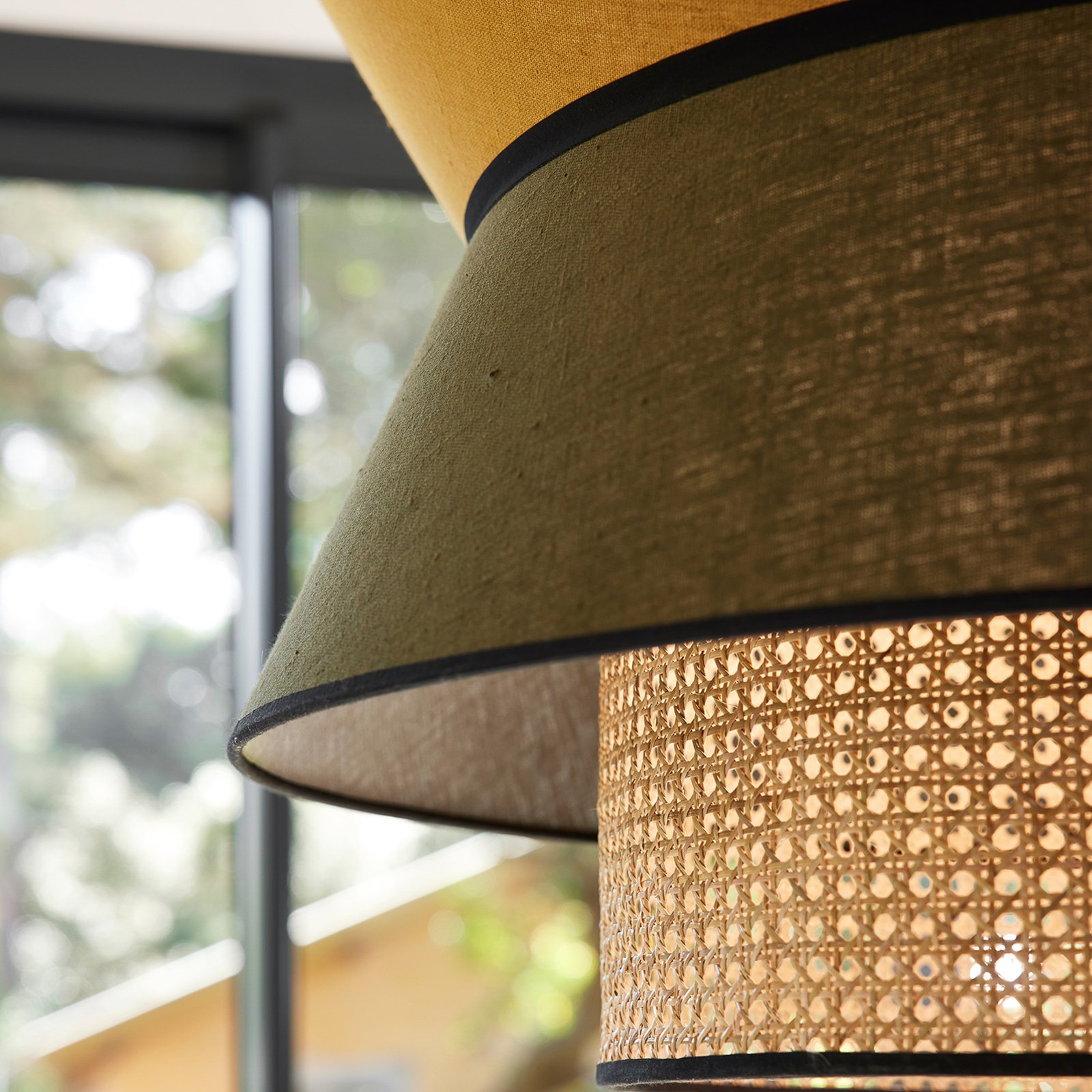 Singapour XXL Hängeleuchte khaki/curry - MARKET SET