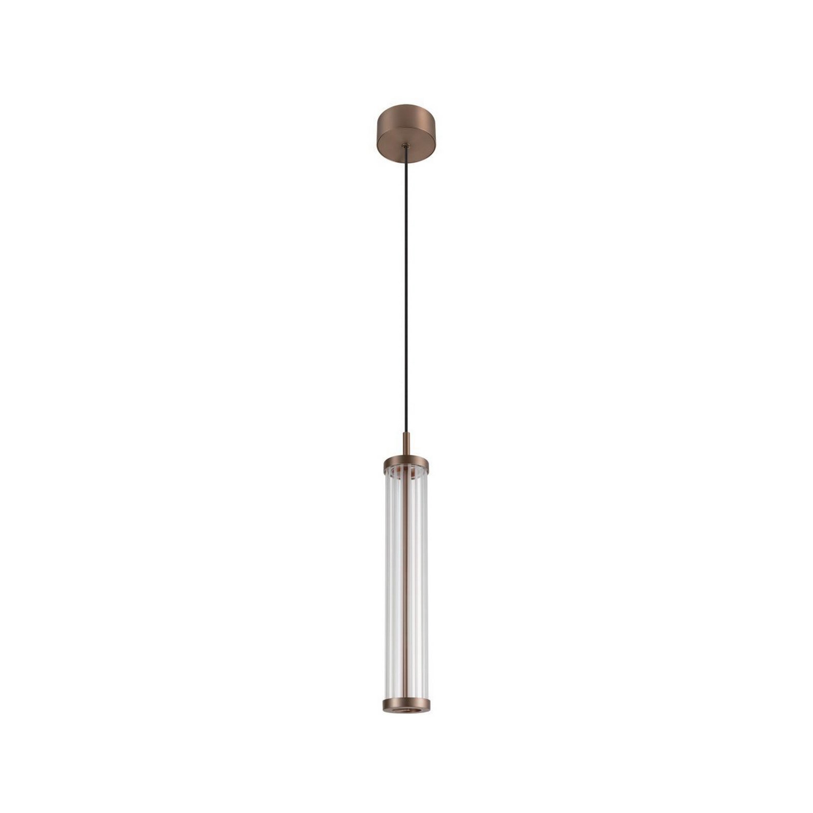 SLV LED-Pendellampe Quimera, kupferfarben, Ø 8 cm, CCT