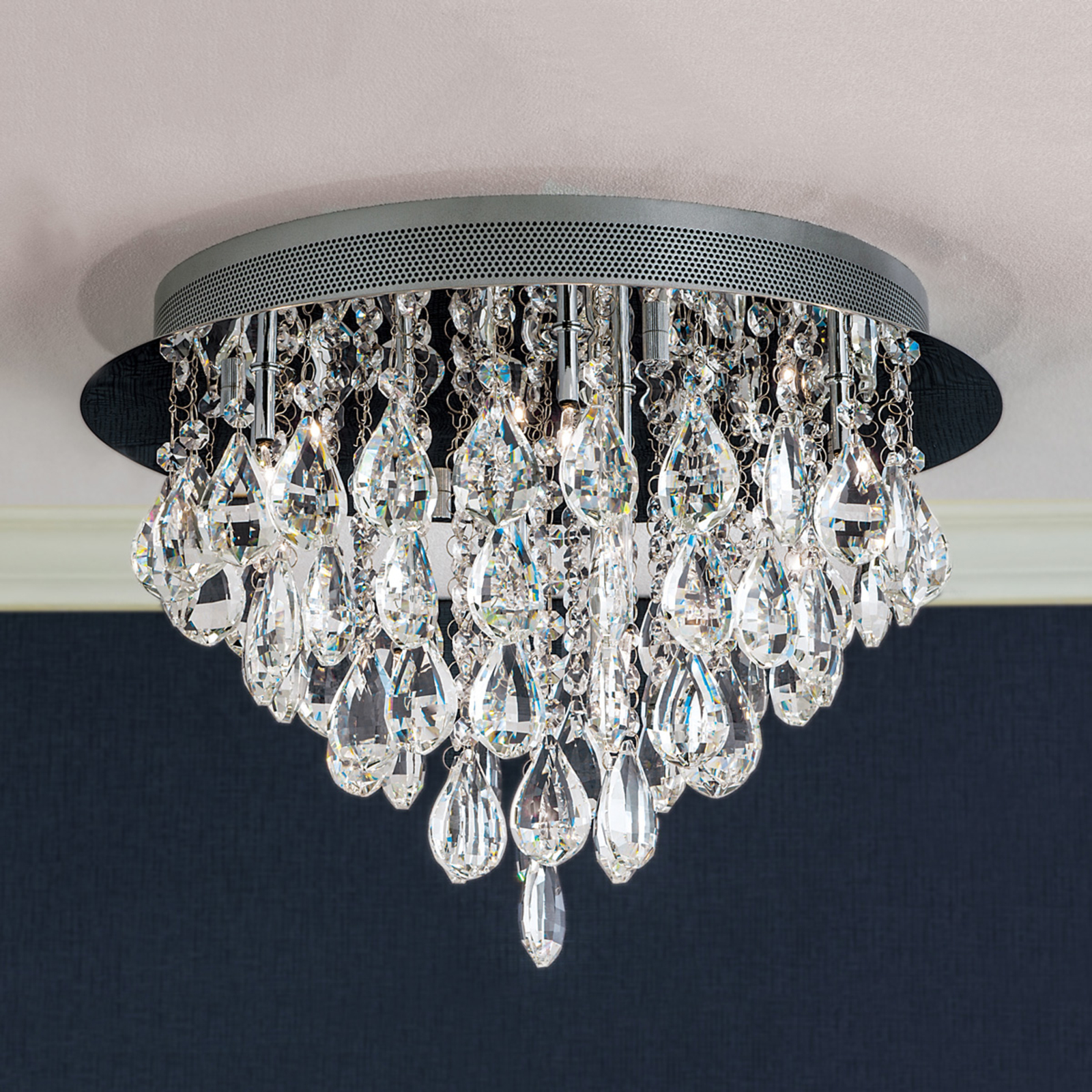 HELENE - plafondlamp met loodkristal, 45 cm