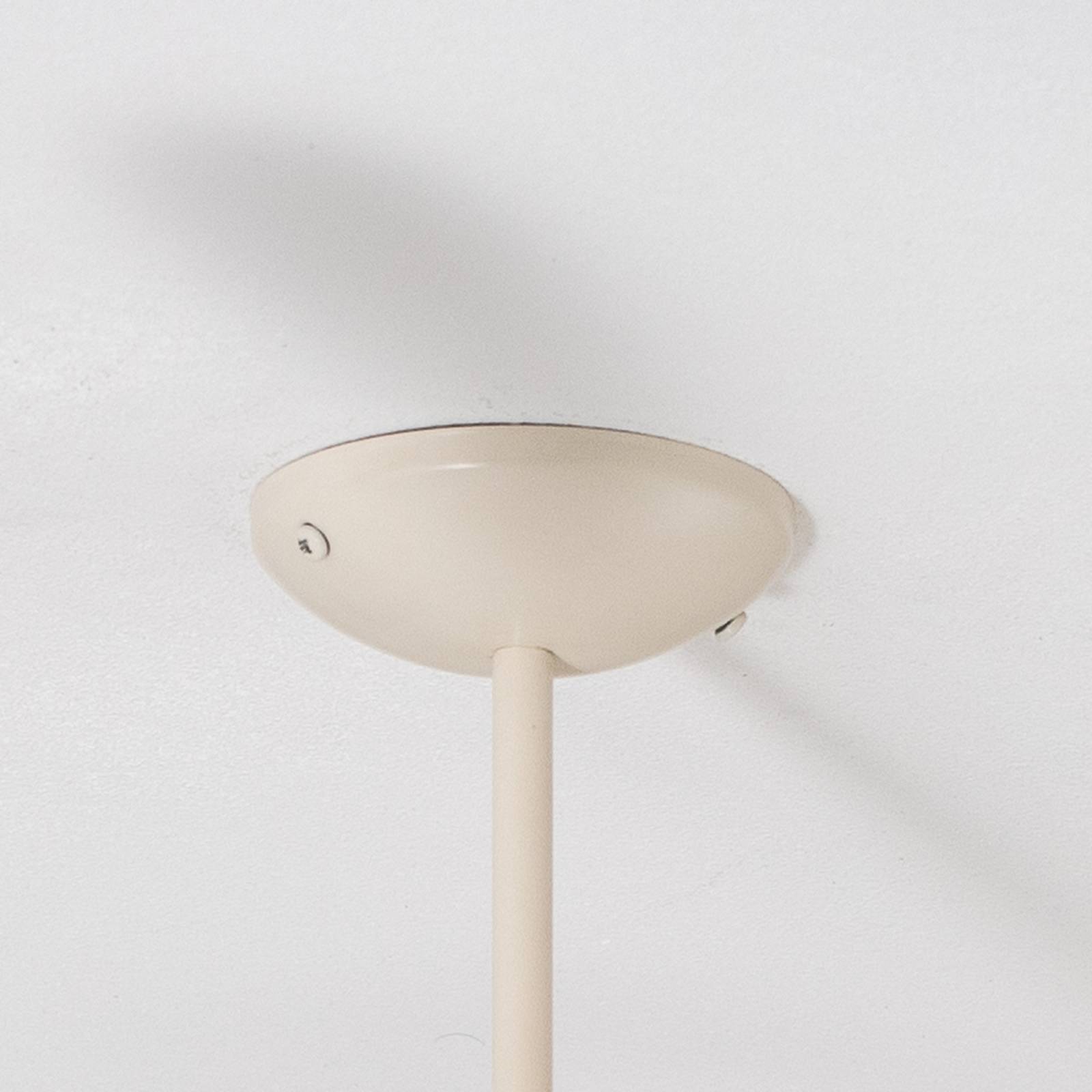 Lampa sufitowa Gloriosa, szklana, kremowa, 10-punktowa