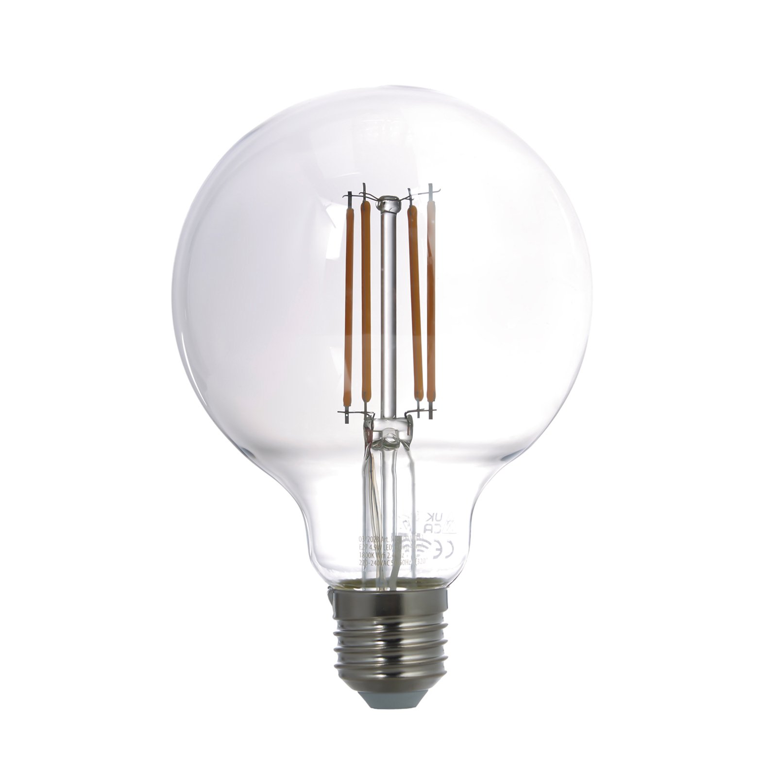 LUUMR Smart LED globe lamp E27 rookgrijs 4.9W Tuya WLAN