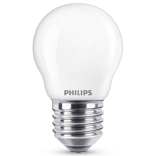 Philips LED-dråpepære E27 2,2W, varmhvit, opal