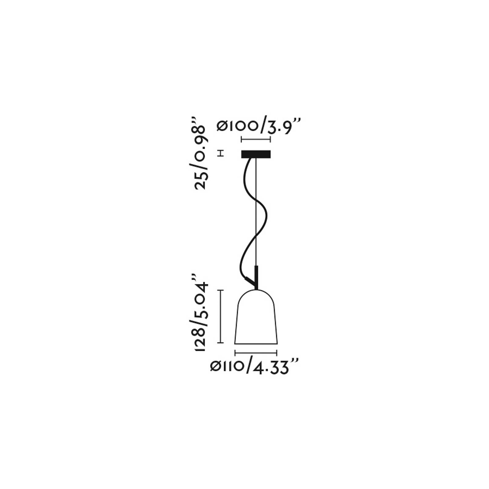 Lampa wisząca Studio, Ø 11 cm, różowy/czarny, stal