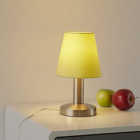 Grønn bordlampe Merete med touch-bryter