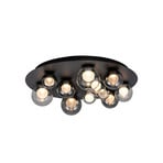 Popup LED-Deckenlampe, grau/rauchgrau, Ø60 cm, 11-fl. - PURE