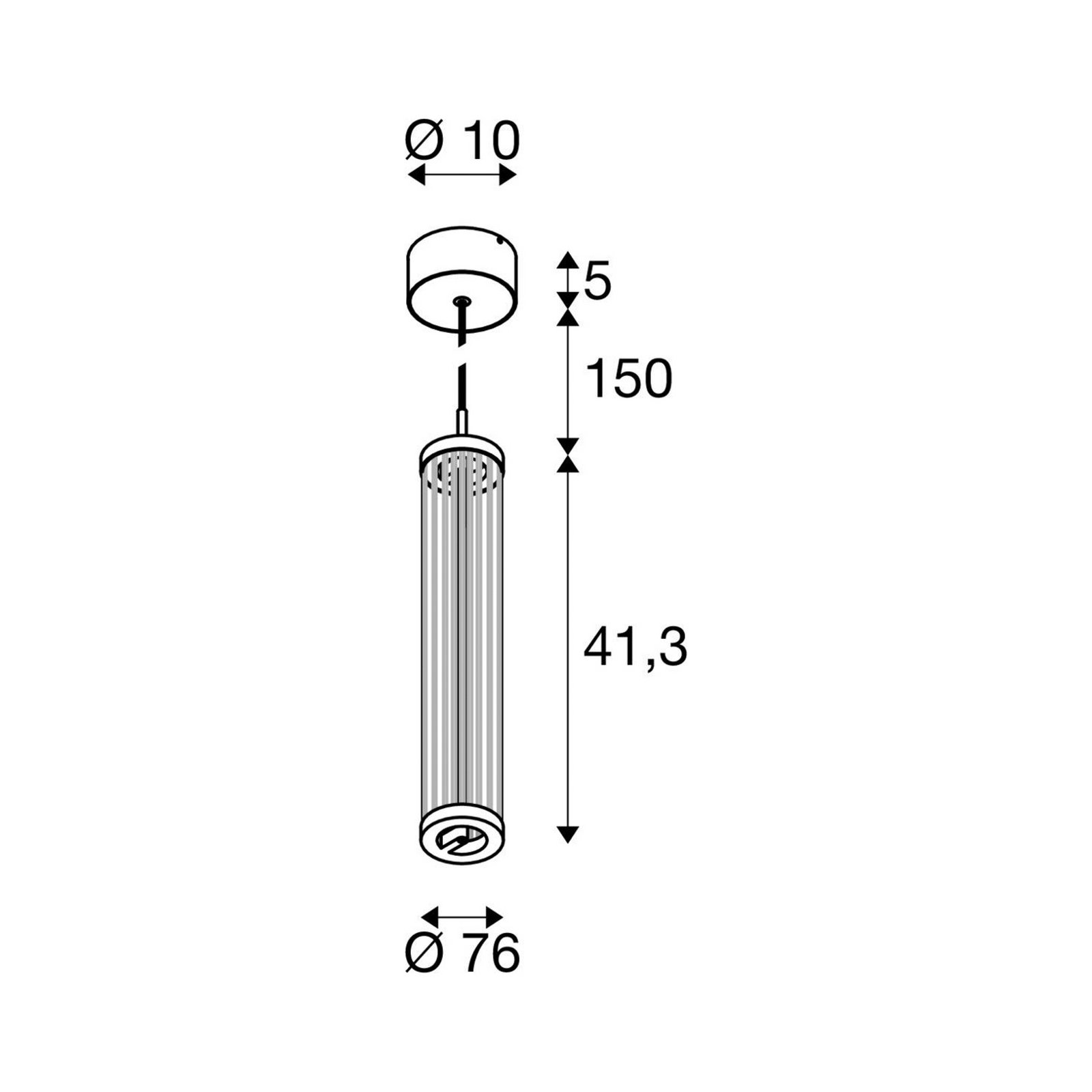 SLV Lampa wisząca LED Quimera, kolor mosiężny, Ø 8 cm, CCT