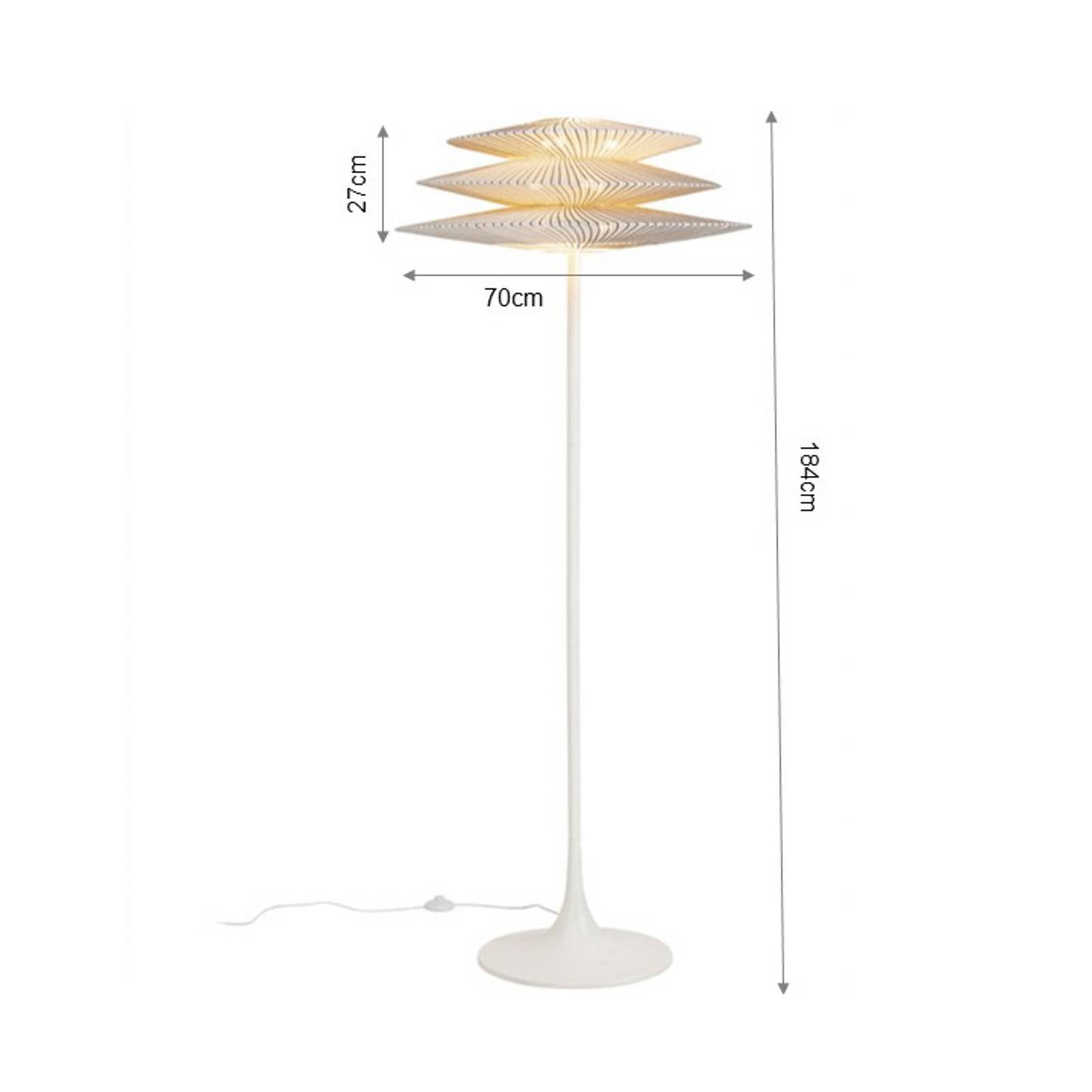 Lampa stojąca KARE Facile, biała, stal/poliester, G9