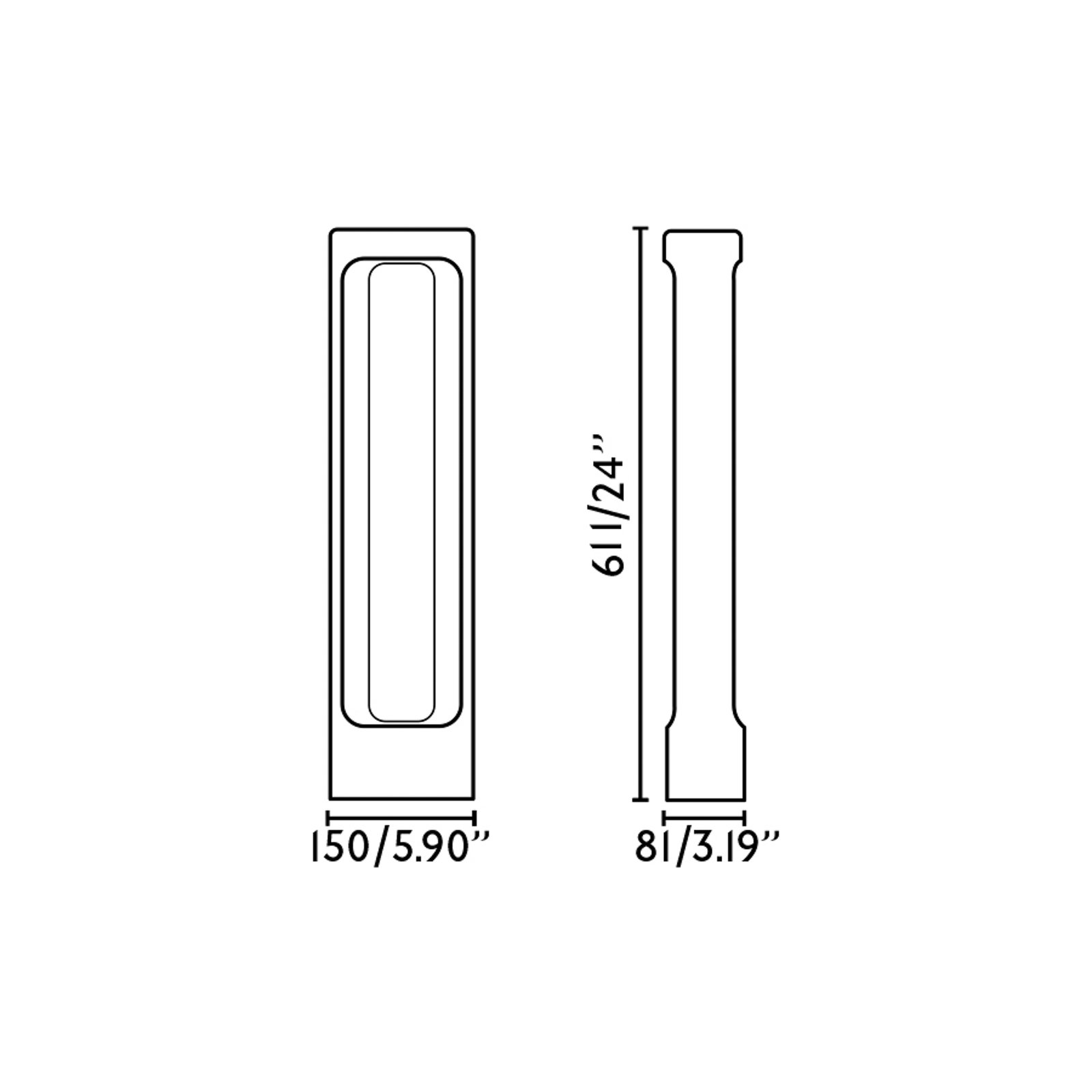 Totem LED tuinpadverlichting, grijs, beton, hoogte 61,1 cm