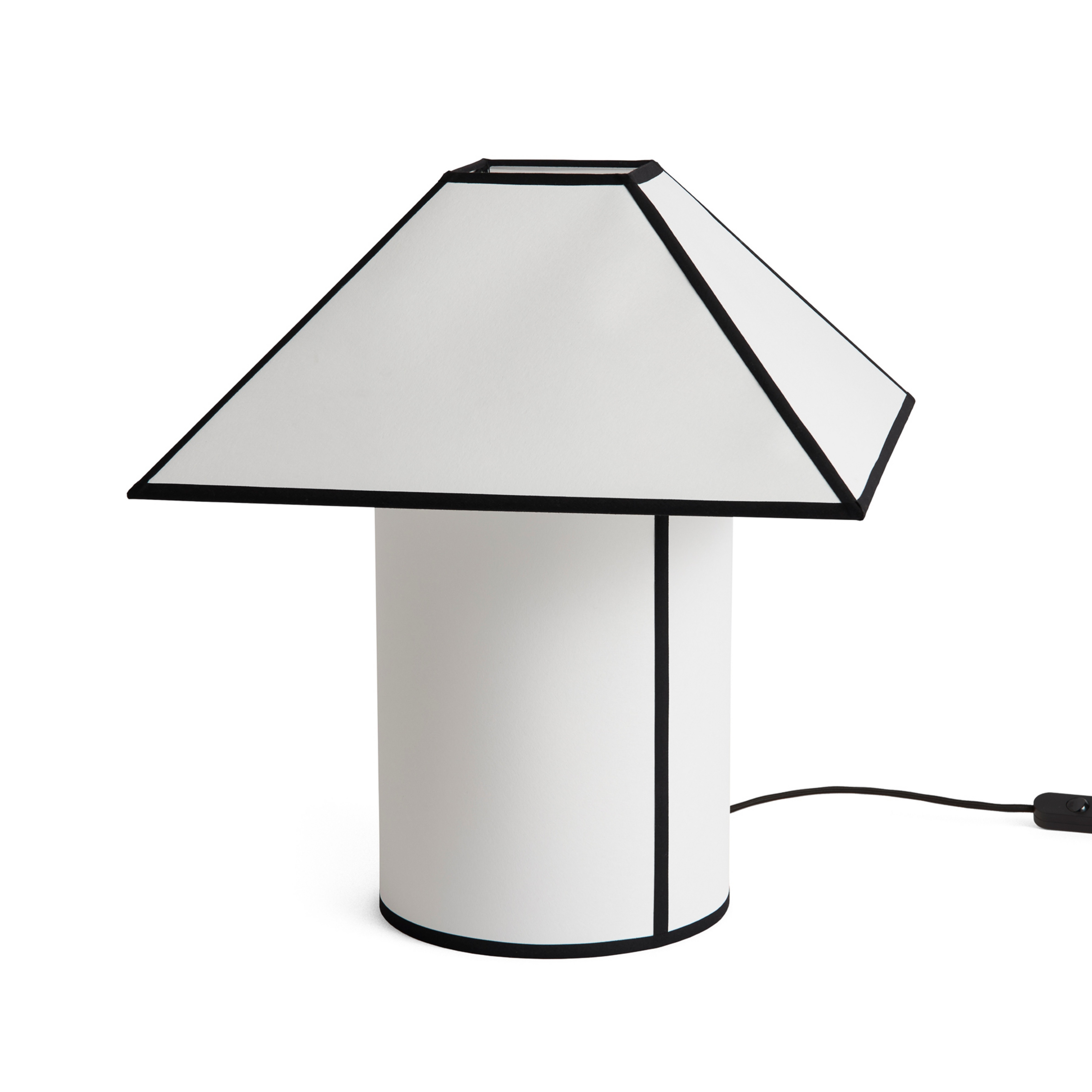 Lampe à poser Ava, hauteur 50 cm, blanc/noir, E27 - HAY