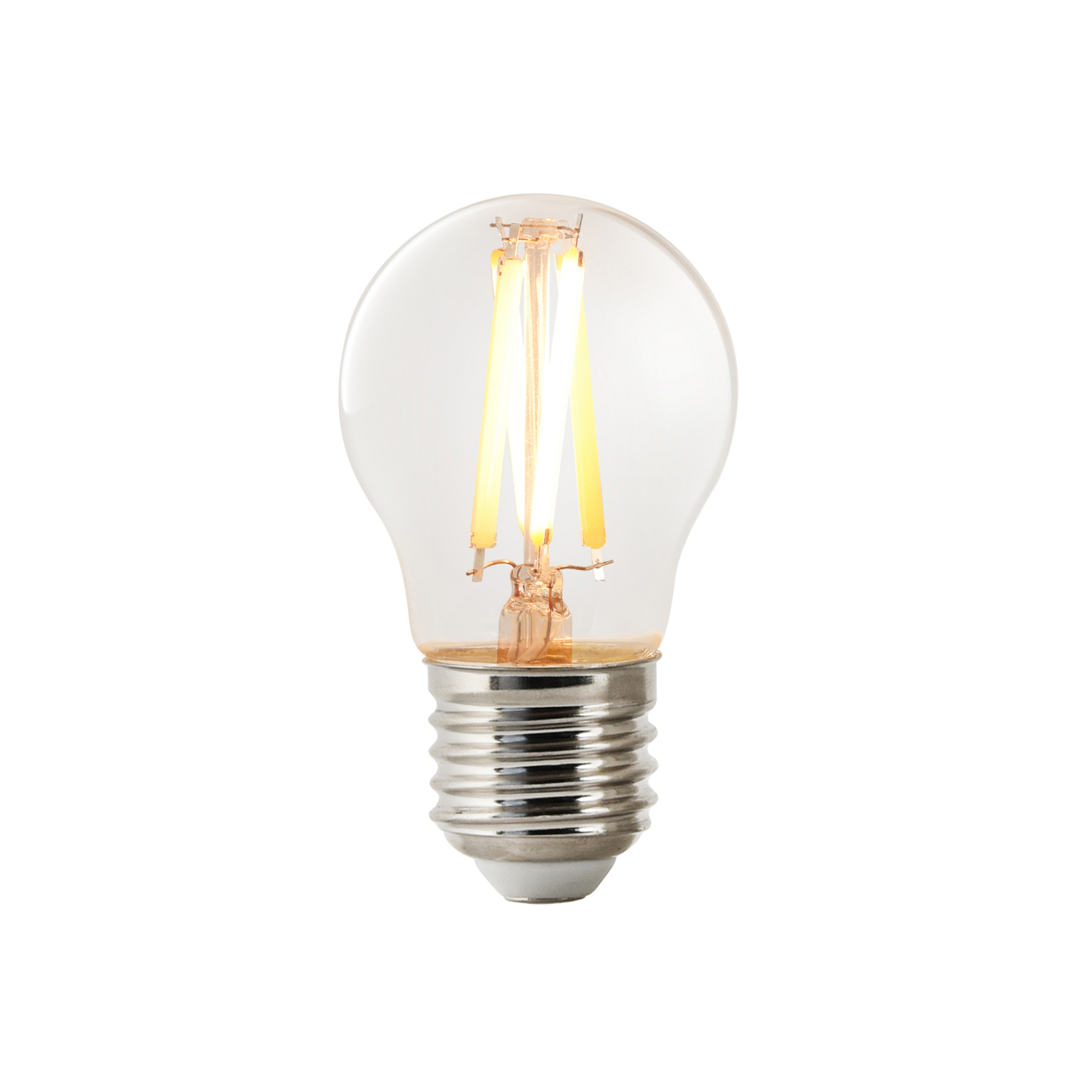 LED kaitinamoji lempa E27 G45 4,7W 600lm CCT, reguliuojamas apšvietimas