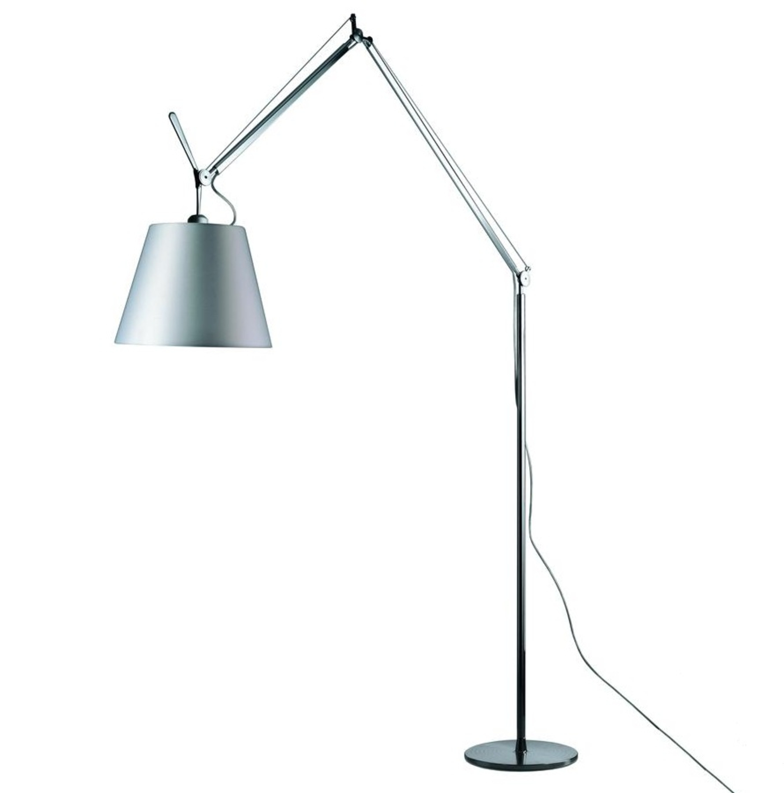 Tolomeo Mega Lampadar ø360 Grey Satin/Aluminium - Artemide