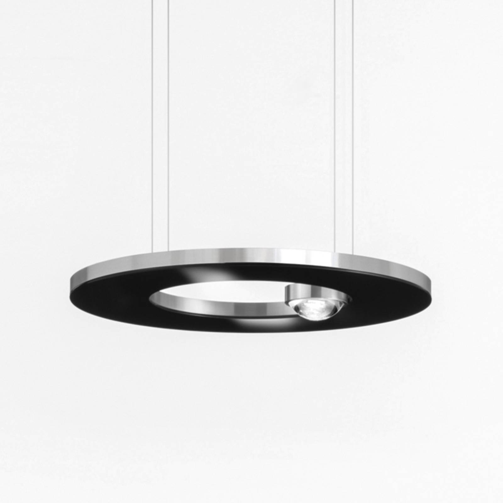 Cini & Nils Cini&Nils Passepartout25 LED hanging light black, for Living / Dining Room, aluminium, energy efficiency: A+