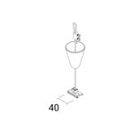 Ivela suspension system SQUARE 48 V, white, suspension height 200 cm