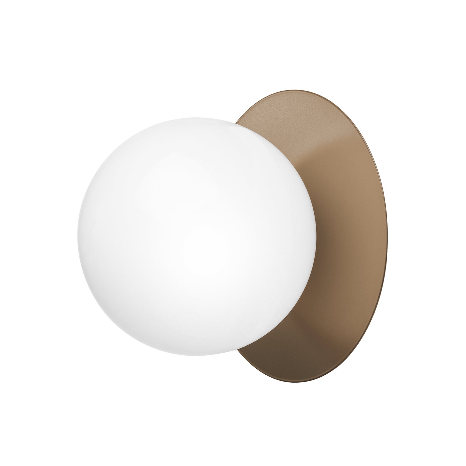 Liila 1 wall light, bronze/opal, Ø 25.5 cm, IP 44 - Nuura