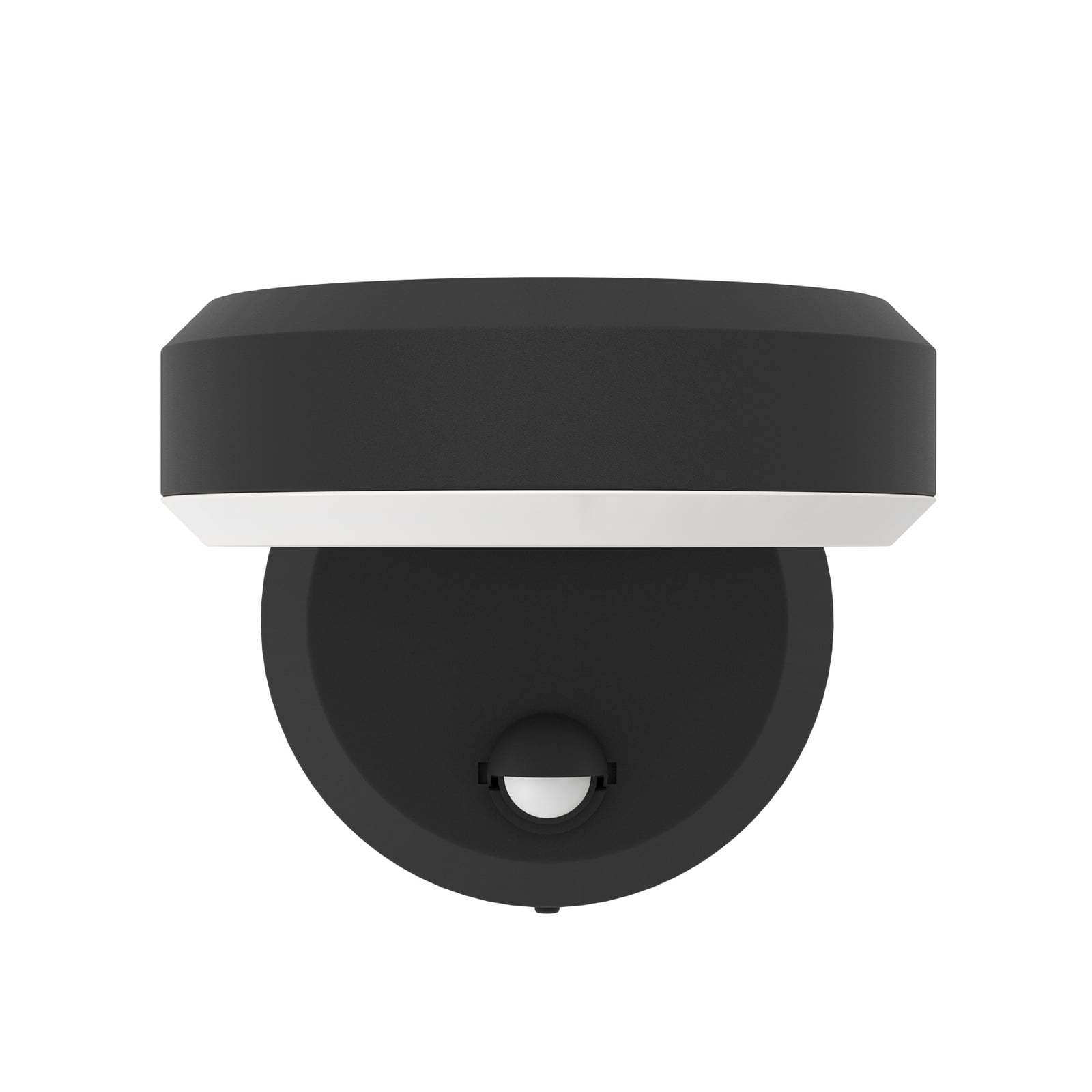 LED āra sienas lampa Fornaci, melna, platums 16 cm, sensors