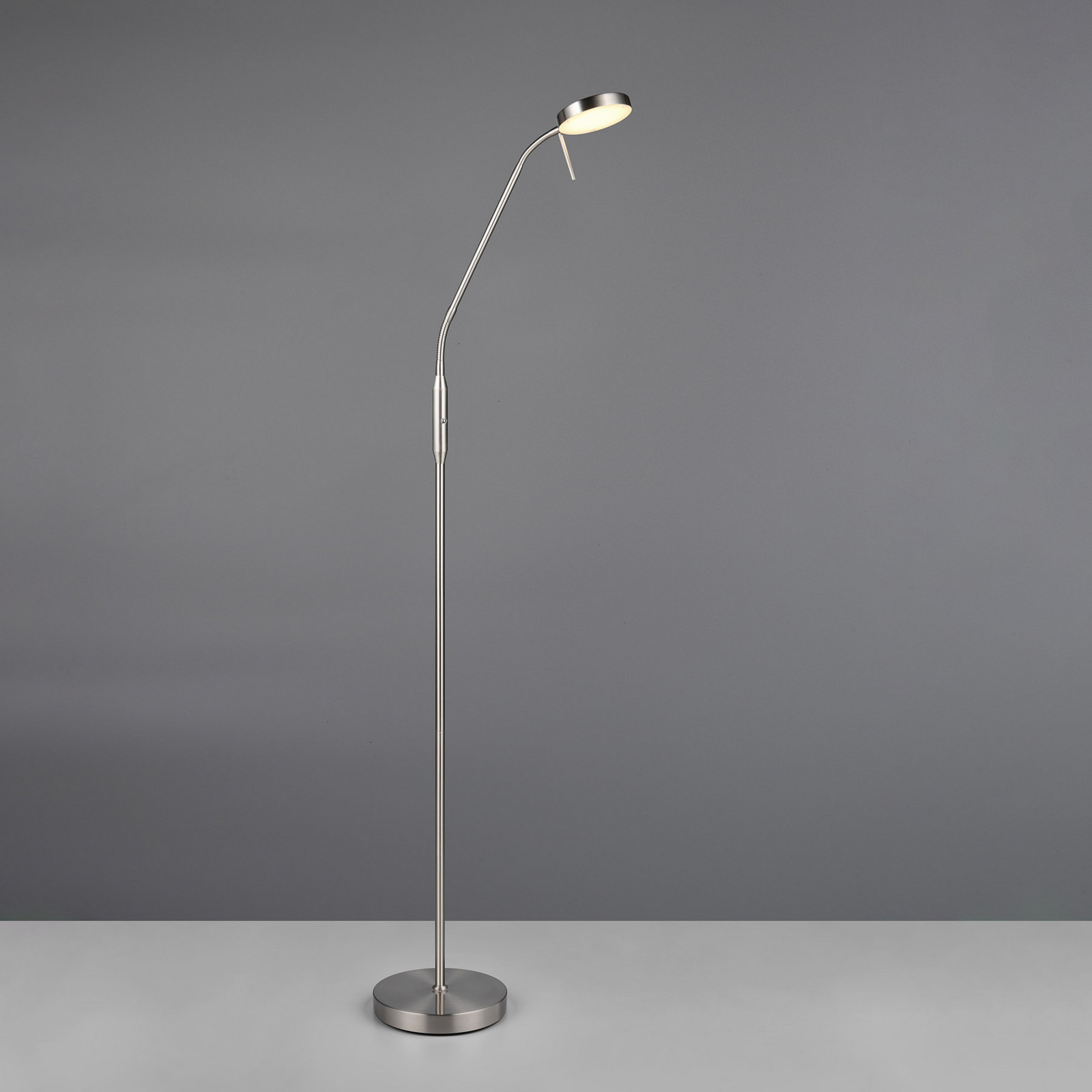 Reality Leuchten Lampă de podea reîncărcabilă cu LED Moreno nichel mat CCT dimmabilă - Camera de zi / sufragerie - Metal