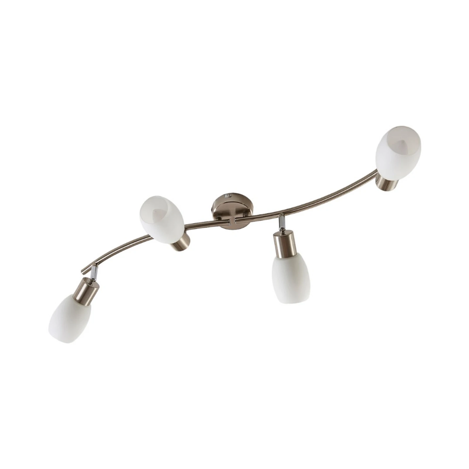 Lindby Strahler Arda, 70 cm, 4-flammig, nickel, Glas, E14