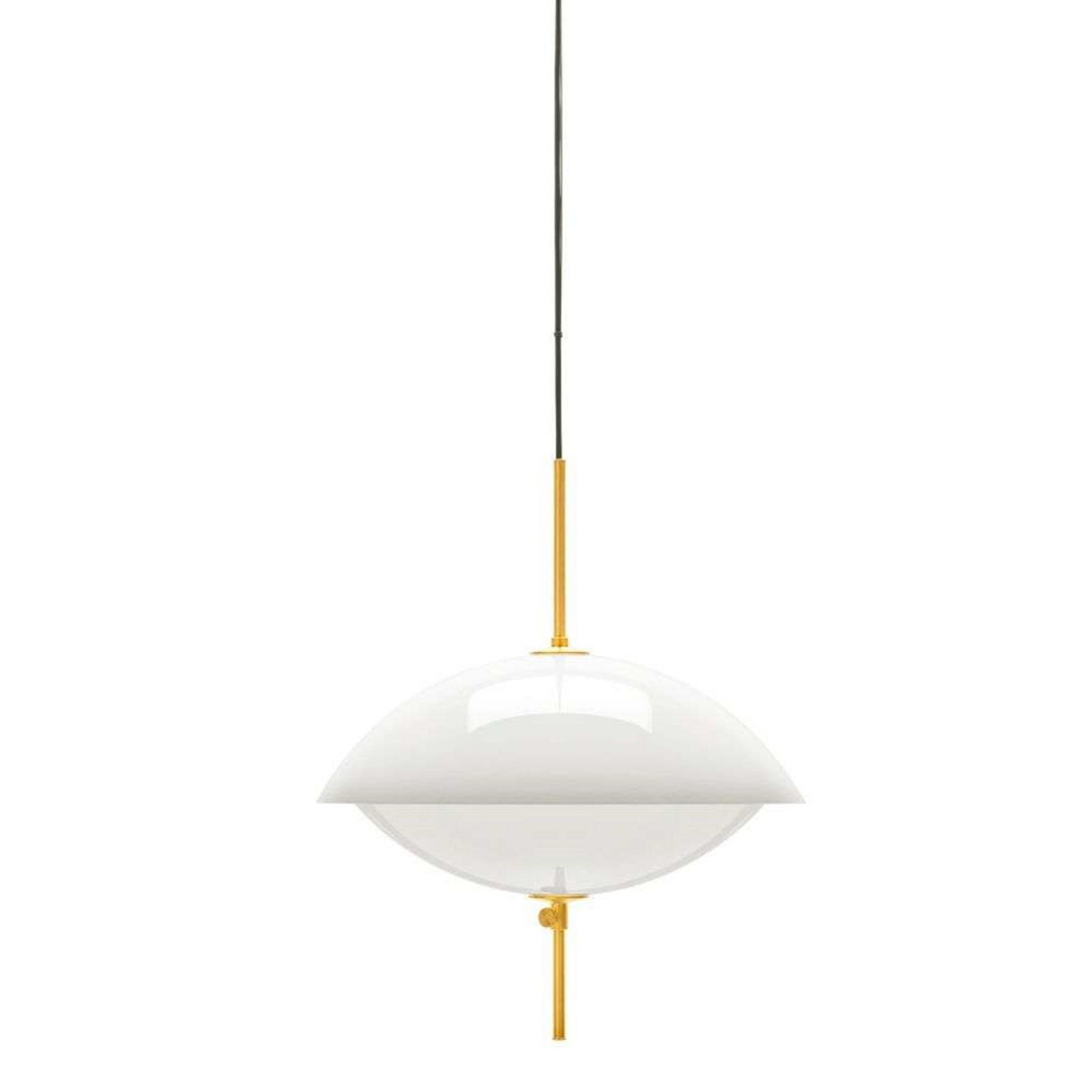 Clam Závěsná Lampa Ø550 Opal/Brass - Fritz Hansen