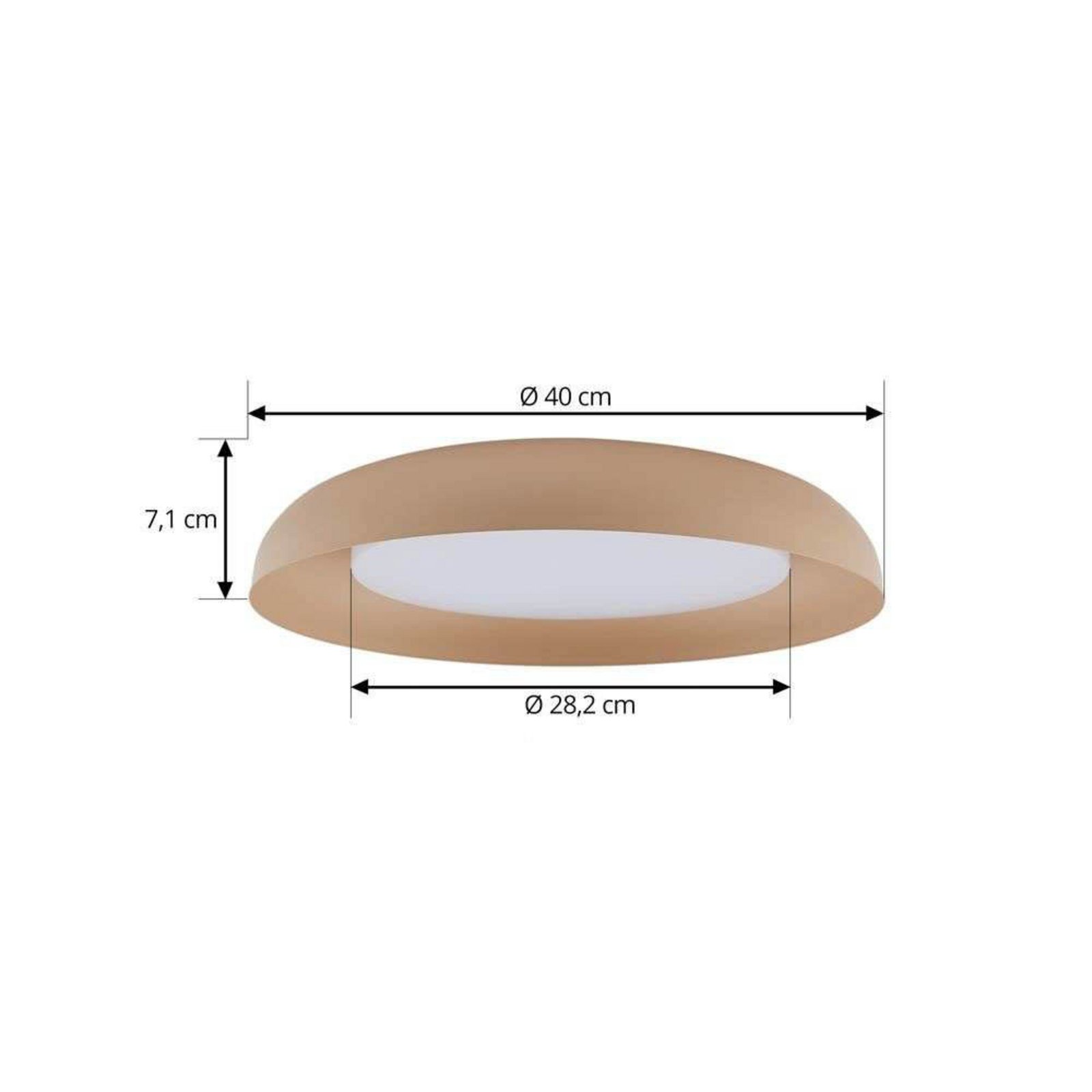 Florie LED Lámpara de Techo Beige - Lindby