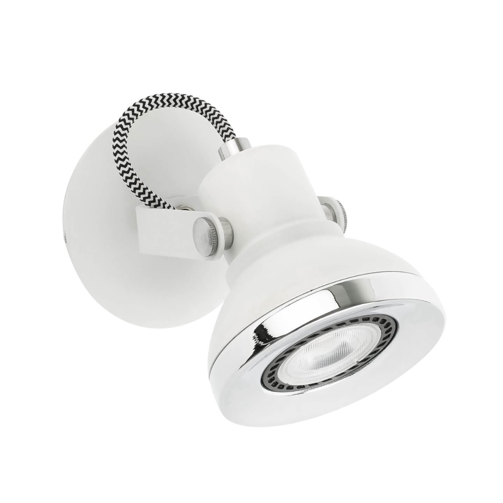 Nástěnný reflektor Ring s LED v bílé