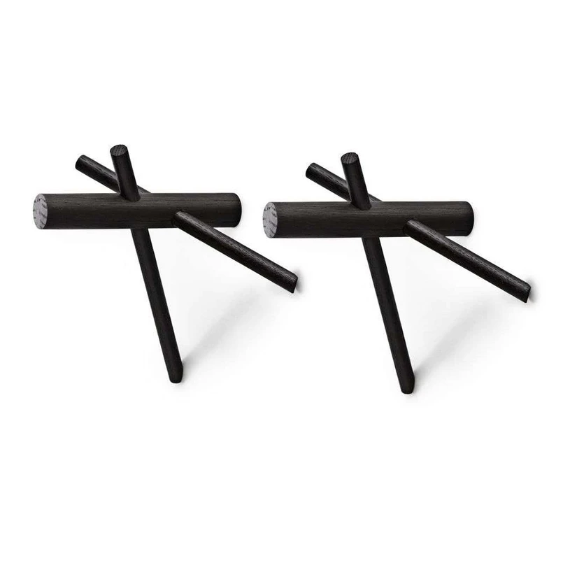 Normann Copenhagen - Sticks Kleiderhaken 2 pcs. Black