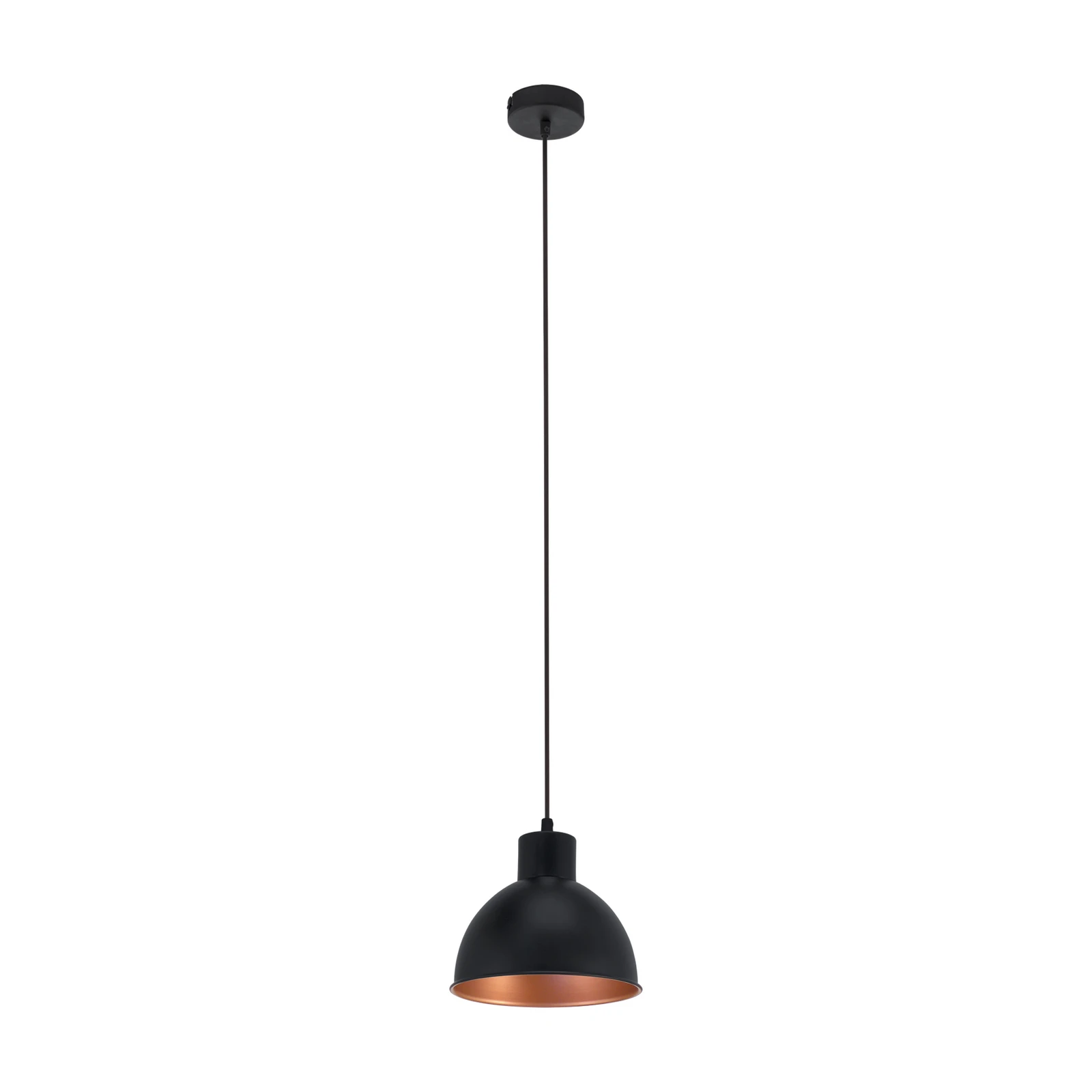 Suspension noire Andrin - cuivre à l’intérieur