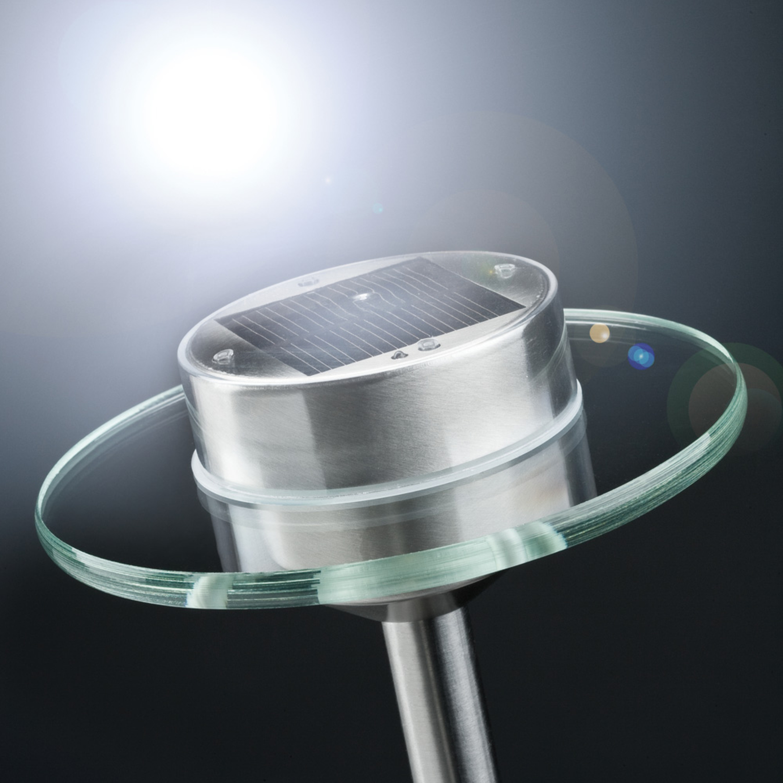 Lampione solare d'acciaio Ufo con LED IP44