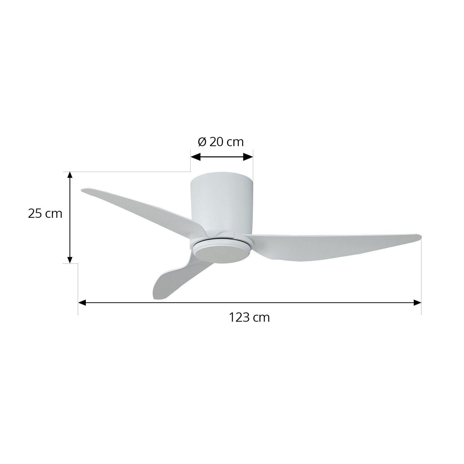 Wentylator sufitowy Lindby Aulo, biały, DC, cichy, Ø 123 cm Wentylator sufitowy Lindby Aulo, biały, DC, cichy, Ø 123 cm