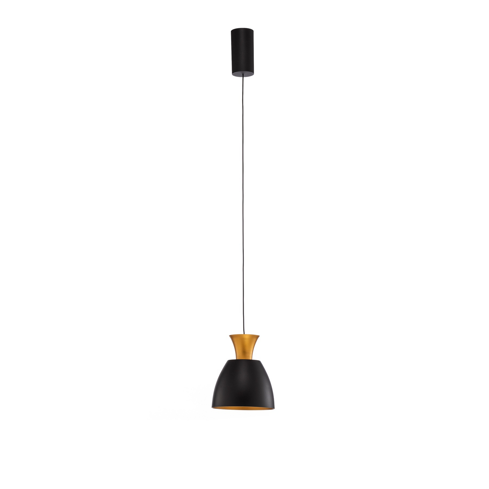 Suspension LED Studio Line 51229, noir/laiton, Ø 20 cm