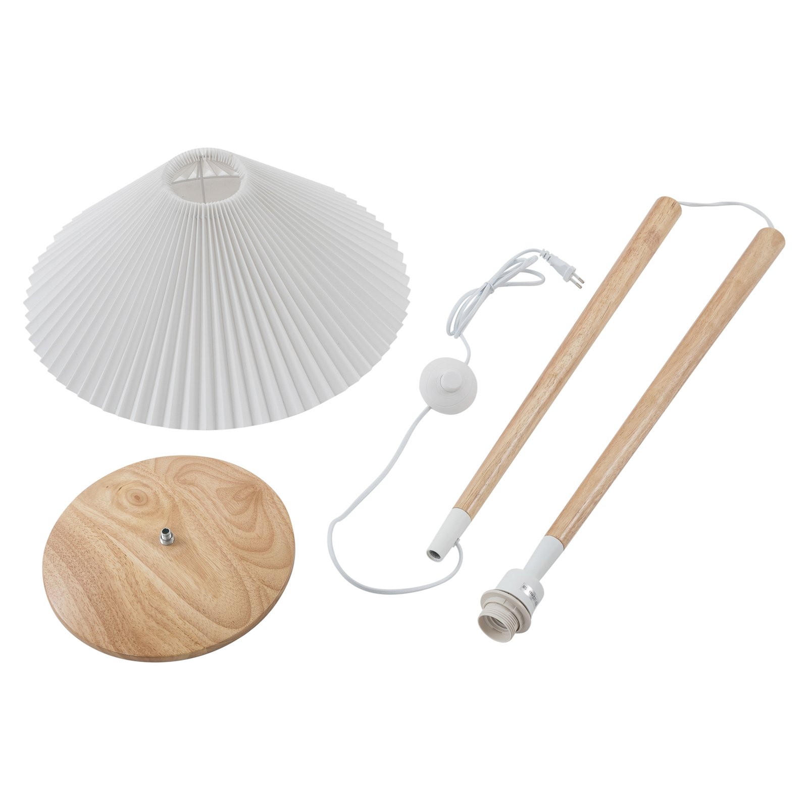Ellorin Lampa Podłogowa White/Wood - Lucande