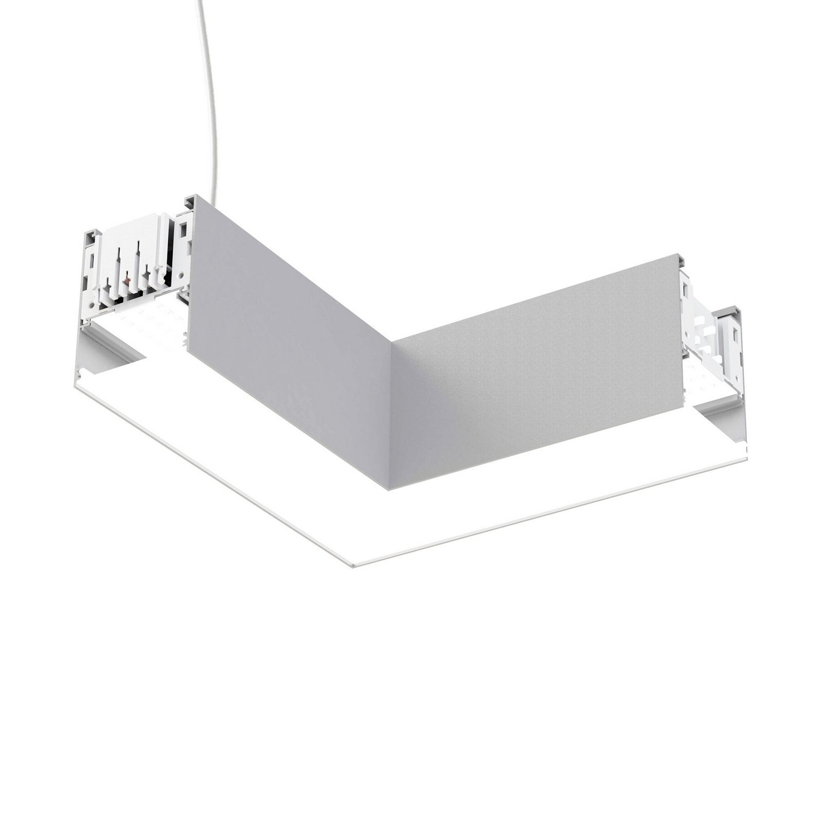 Module d'angle SLC LED Click L, CA, raccordement à droite, blanc, Feed
