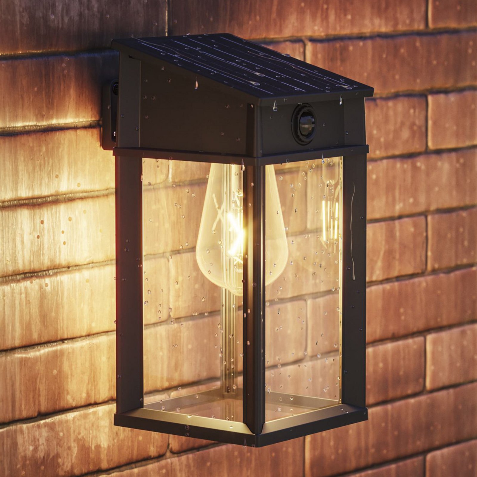 Philips LED solárne vonkajšie nástenné svietidlo Geri UE senzor, hranaté, IP44
