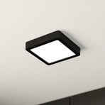 LED-panel för utanpåliggande montering Fueva 5 IP20 830 svart 16x16cm