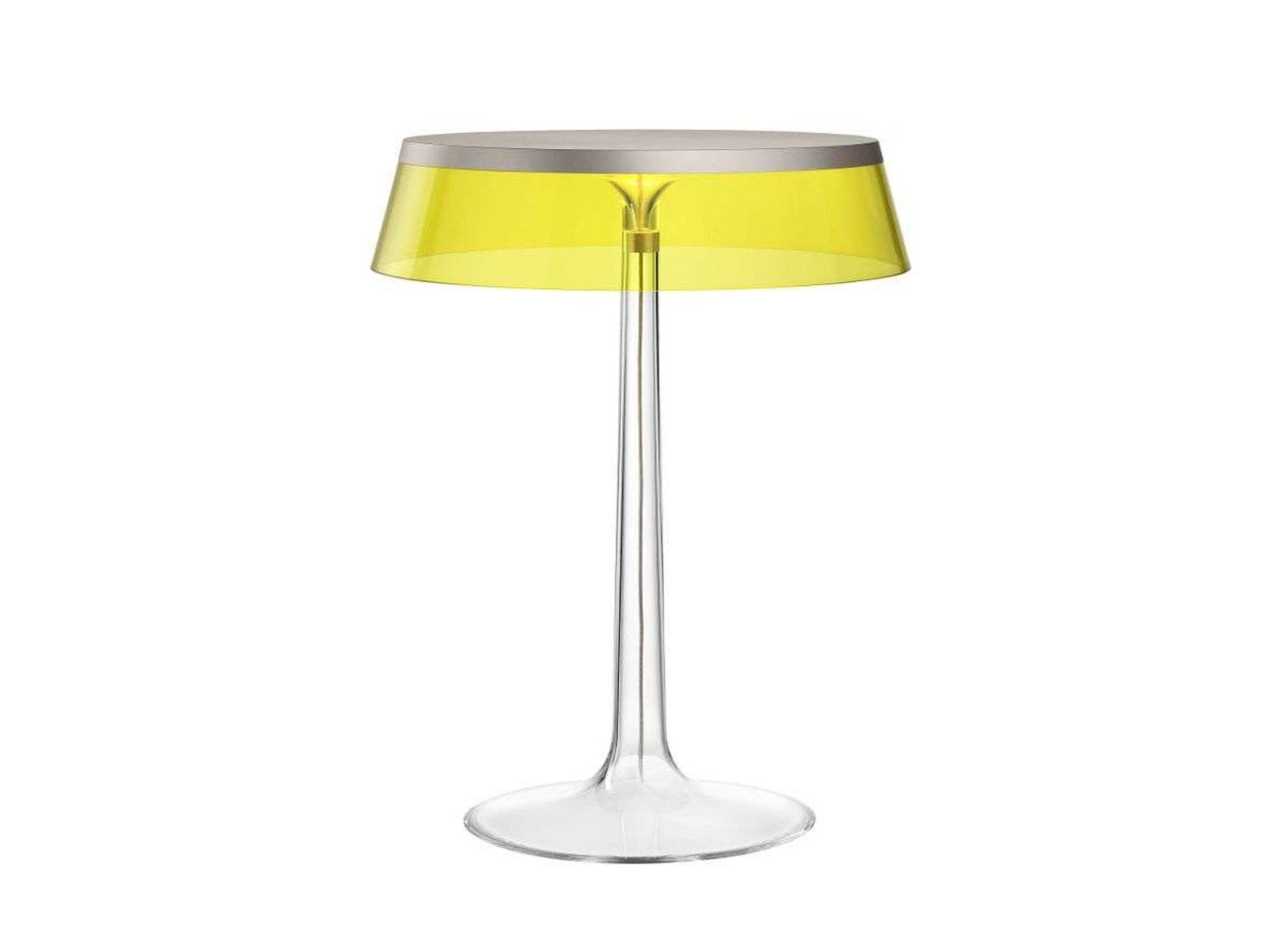 Bon Jour T Lampă de Masă Matte Chrome/Yellow - Flos