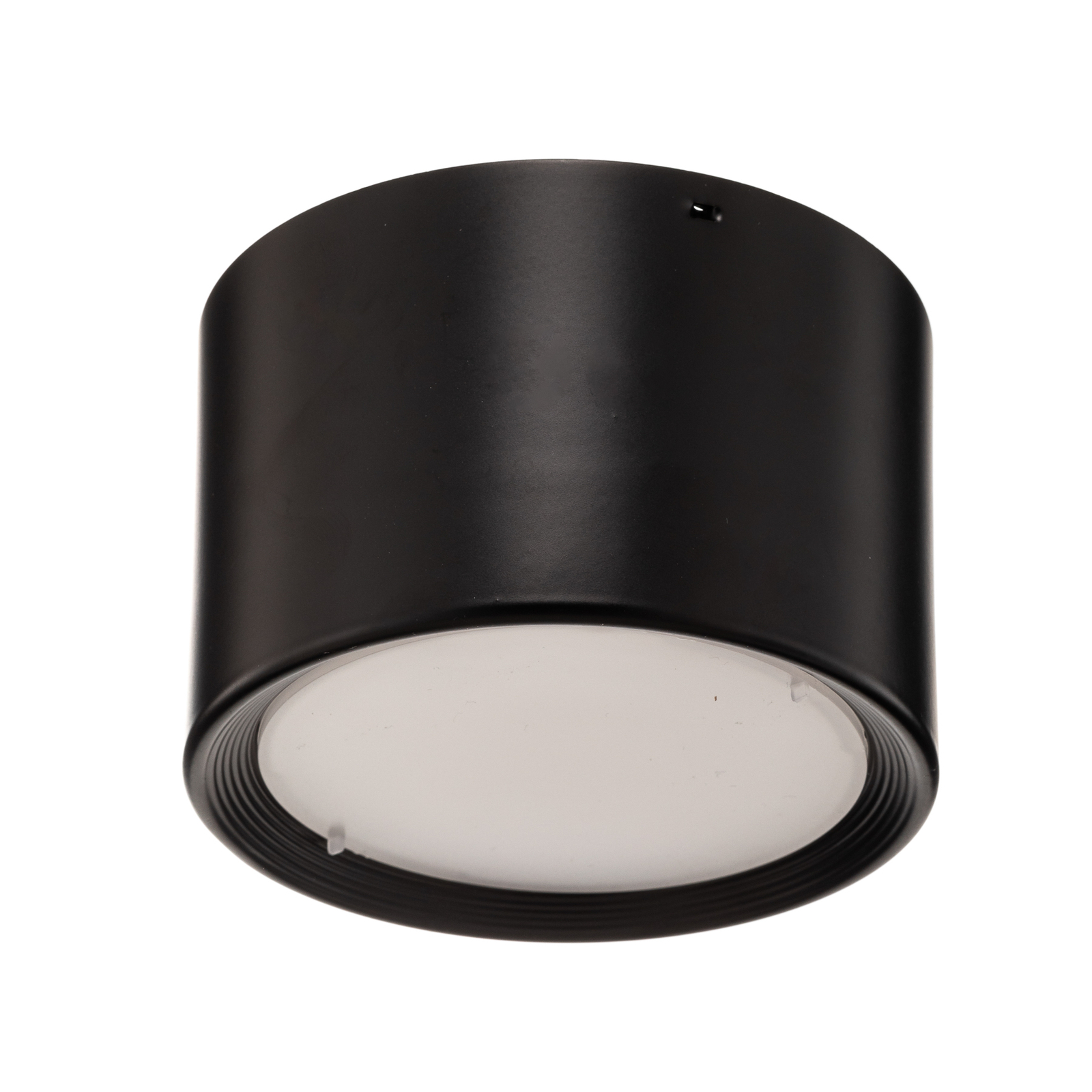Downlight LED Ita en negro con difusor, Ø 12 cm