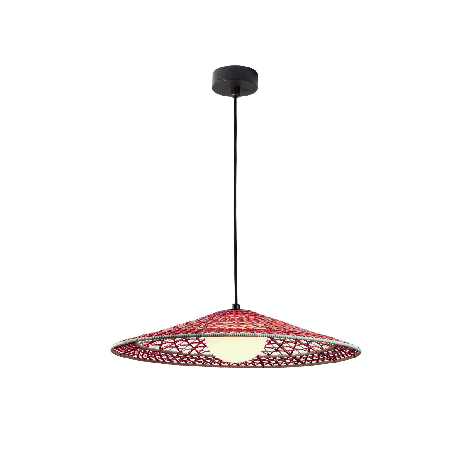 Bover LED buiten hanglamp Nans Balis S/55, bruin/rood